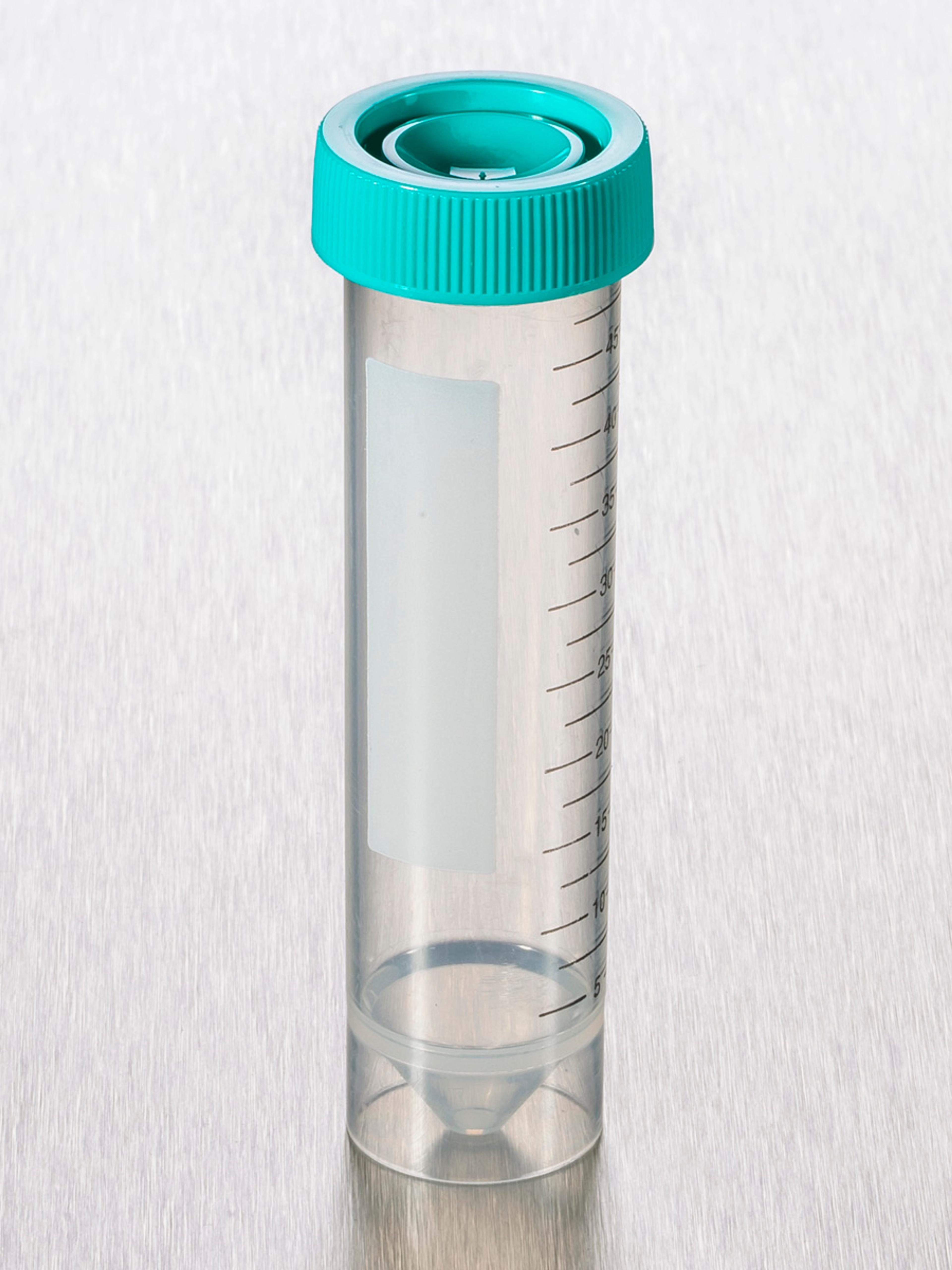Corning® Gosselin™ Self-standing Tube, 50 mL, PP, with Printed Graduation, Green Cap, Sterile, 25/Bag, 500/Case - Corning Life Sciences