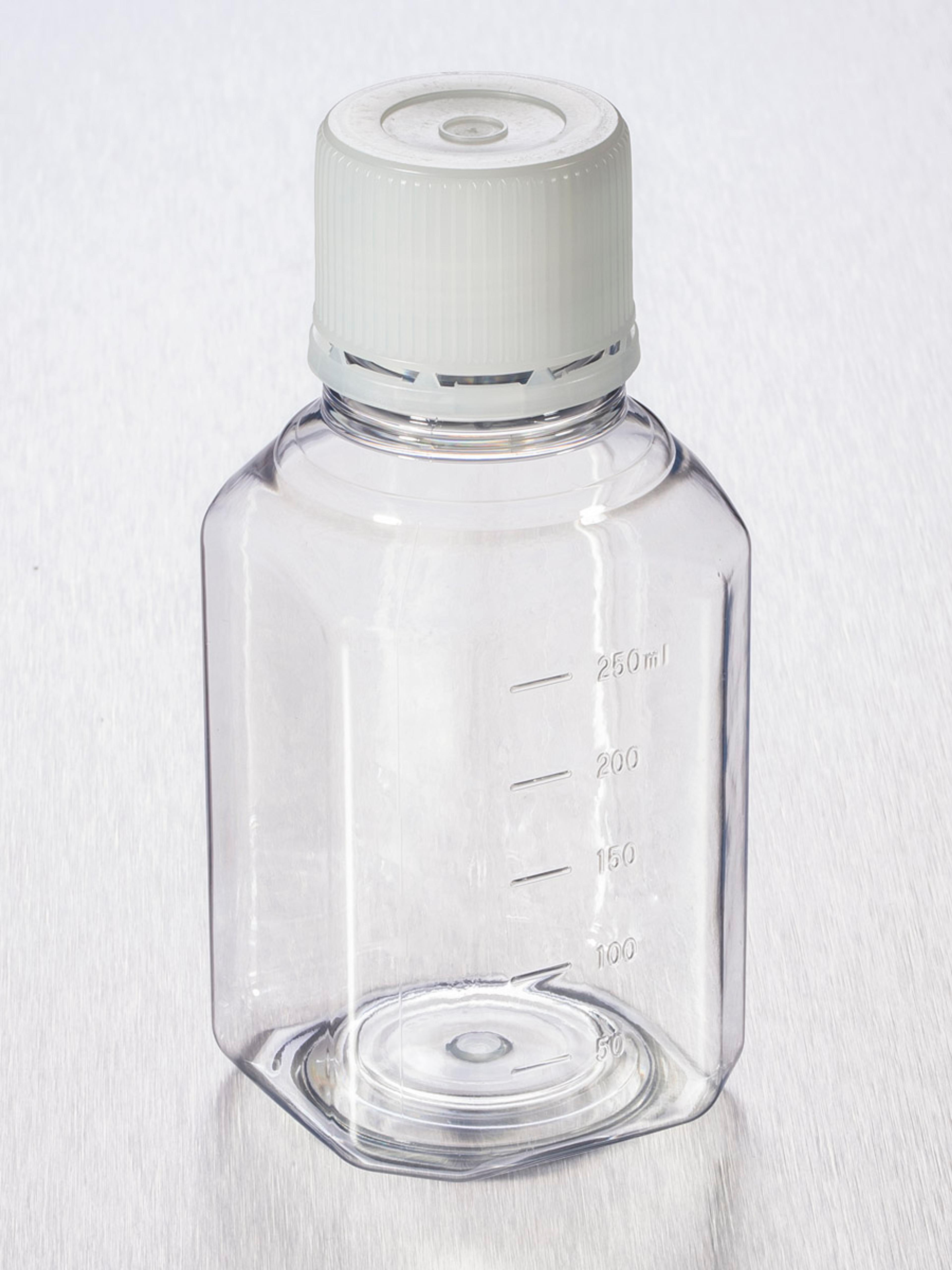 Corning® 250 mL Octagonal PET Storage Bottles with 31.7 mm Screw Caps, Sterile - Corning Life Sciences - General Lab