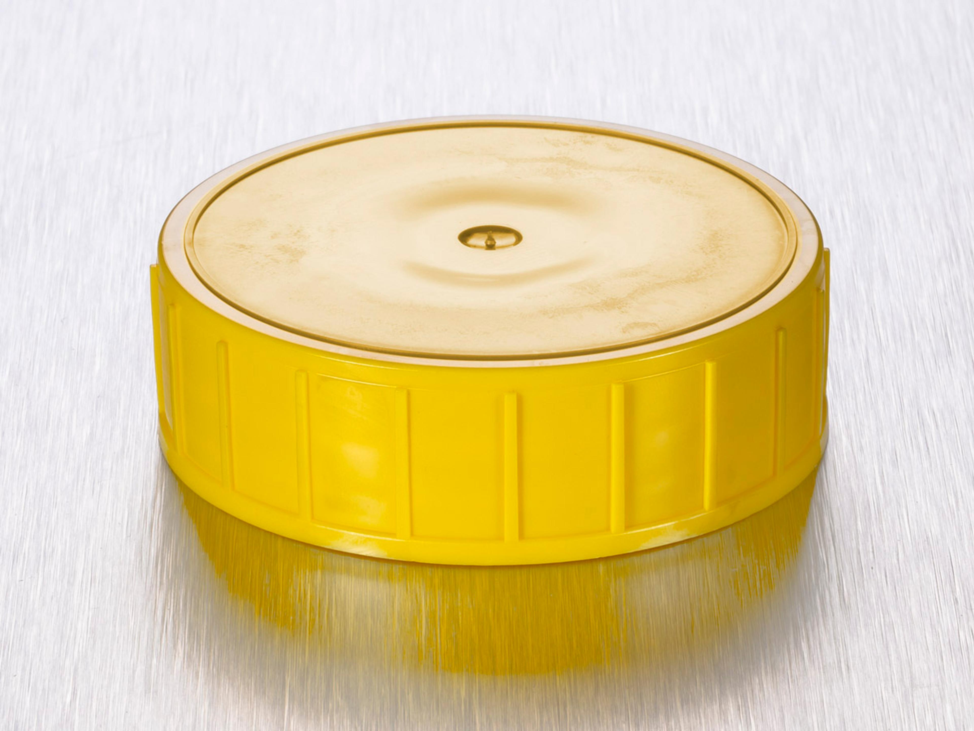 Corning® Gosselin™ Screw Cap for 125 and 180 mL Straight Container, Yellow PE, 100/Bag, 700/Case - Corning Life Sciences