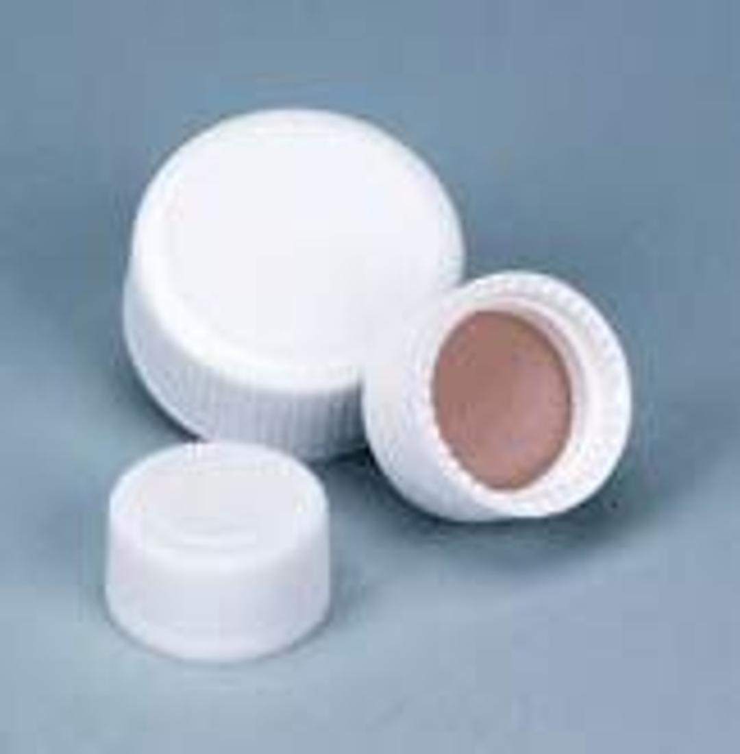 White PP Cap with TFE / Silicone Liner - WHEATON - General Lab