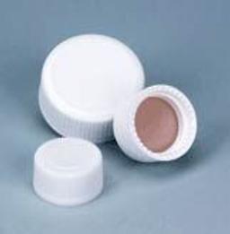 White PP Cap with TFE / Silicone Liner - WHEATON - General Lab