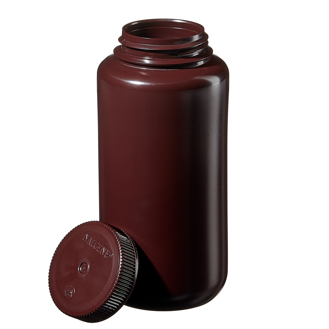 Nalgene™ Wide-Mouth Lab Quality Amber HDPE Bottles - Thermo Fisher Scientific - General Lab