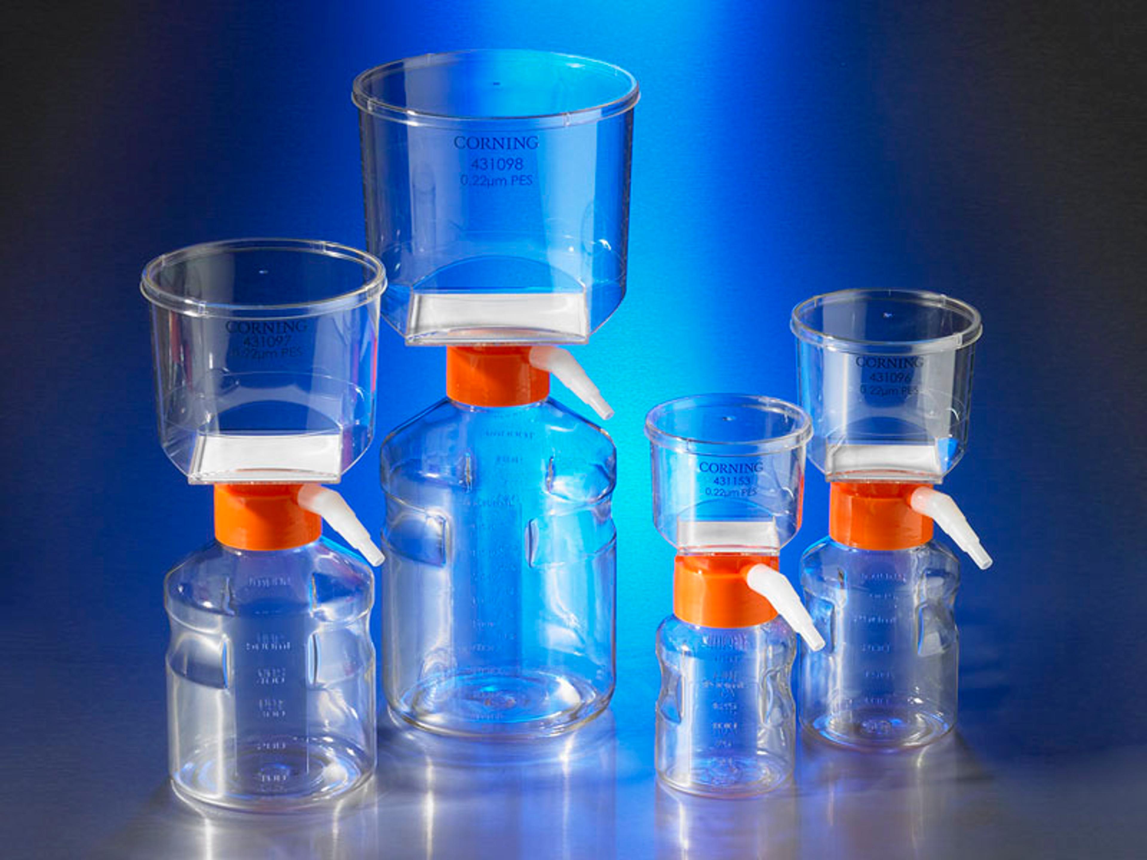 Corning® 1000 mL Vacuum Filter/Storage Bottle System, 0.1 µm Pore 54.5cm² PES Membrane, Sterile, 12/Case - Corning Life Sciences