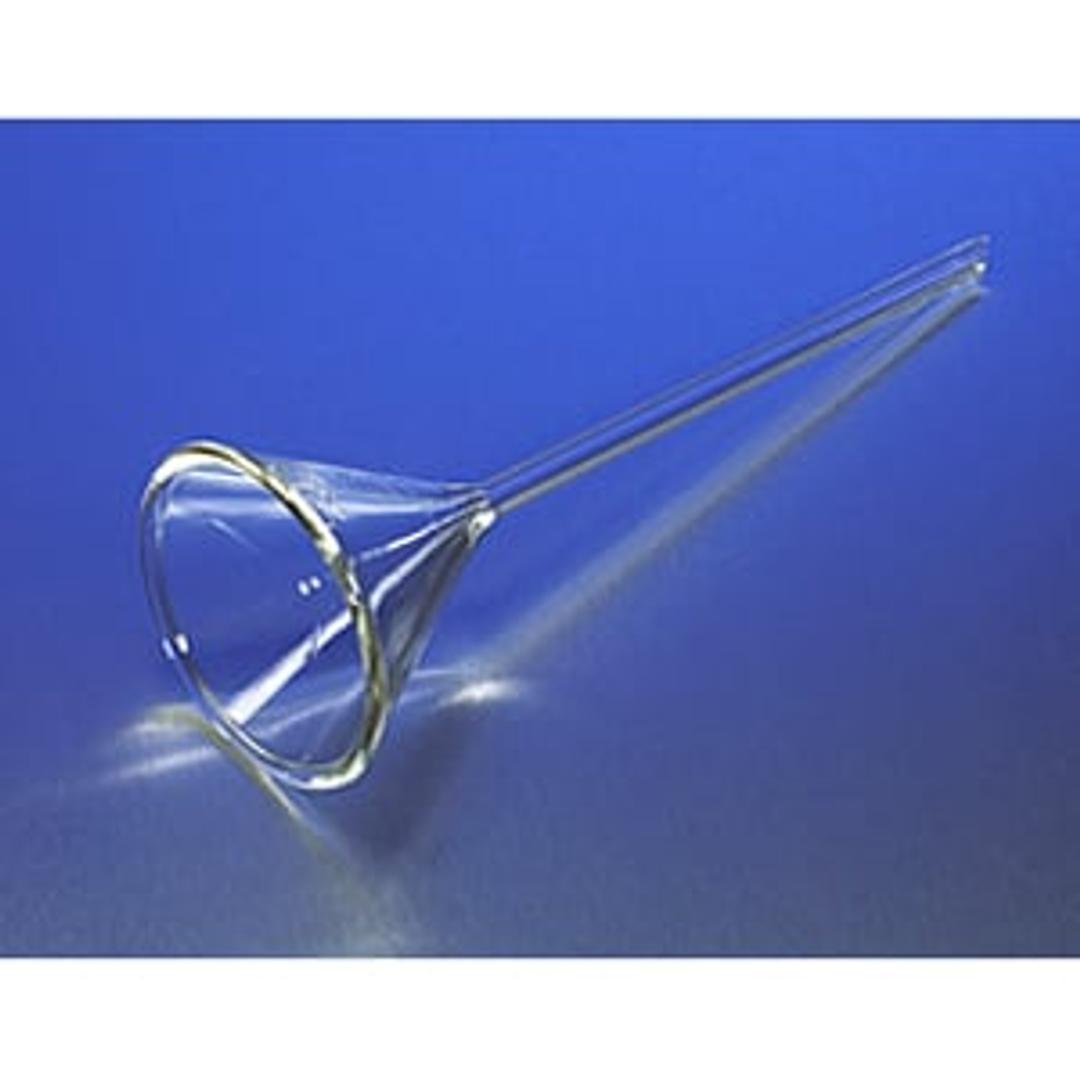 PYREX® Plain 75 mm Diameter 60° Angle Funnel with Long Narrow Stem - Corning Life Sciences