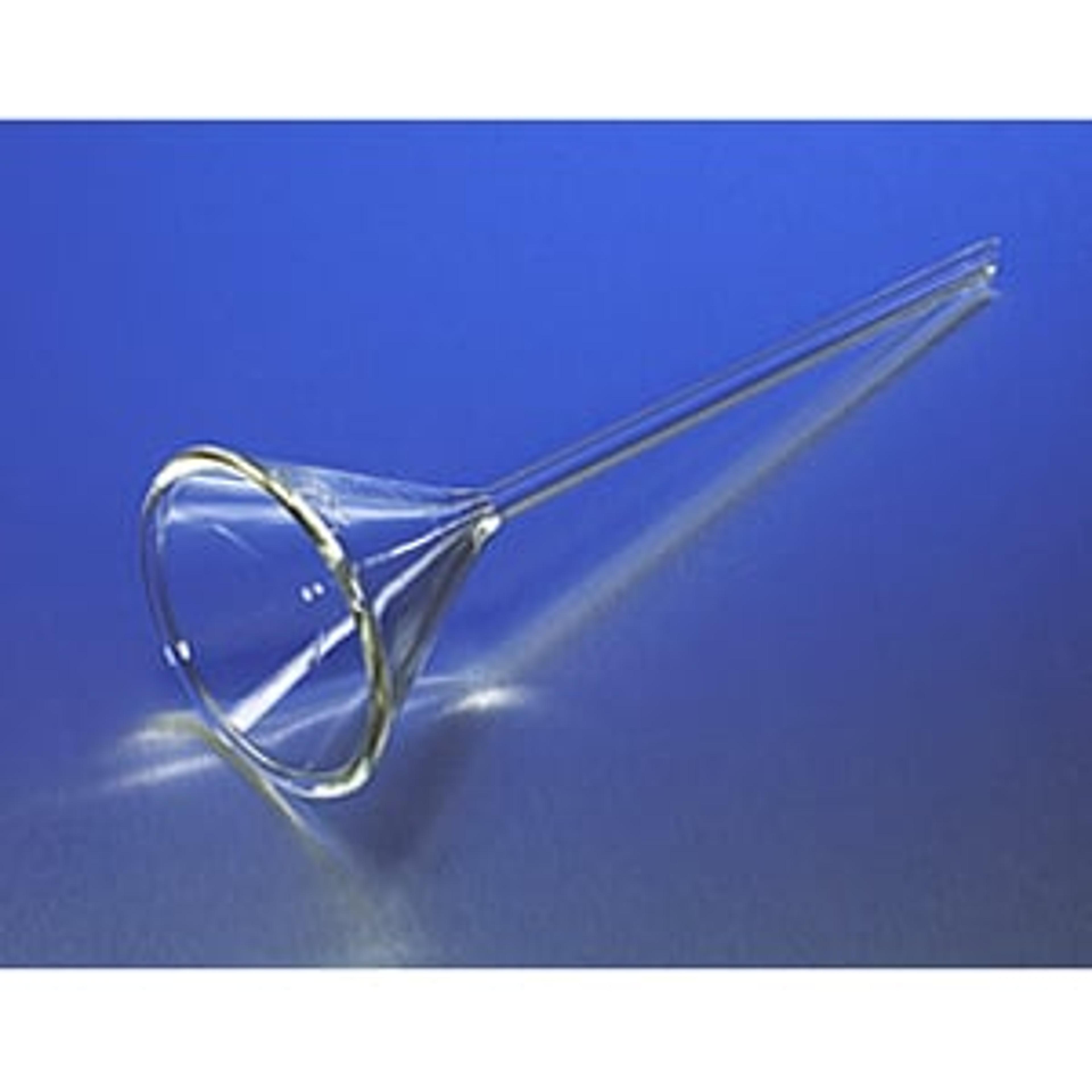 PYREX® Plain 100 mm Diameter 60° Angle Funnel with Long Narrow Stem - Corning Life Sciences
