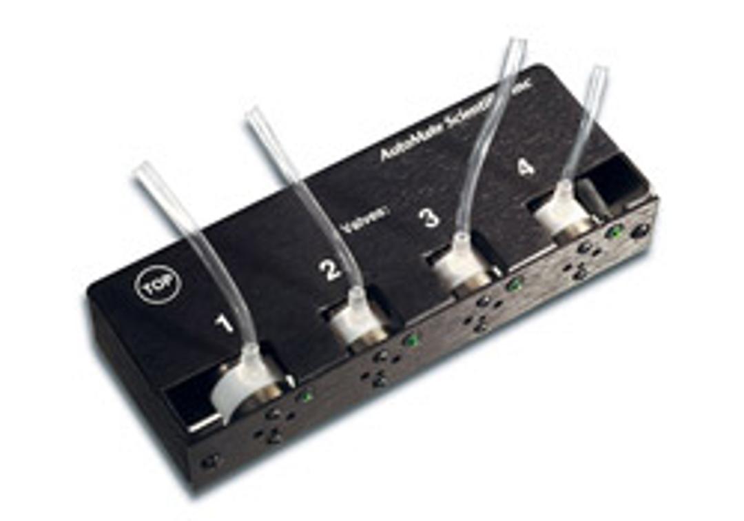 4 Teflon™ Valves with bracket and cables - AutoMate Scientific Inc. - General Lab