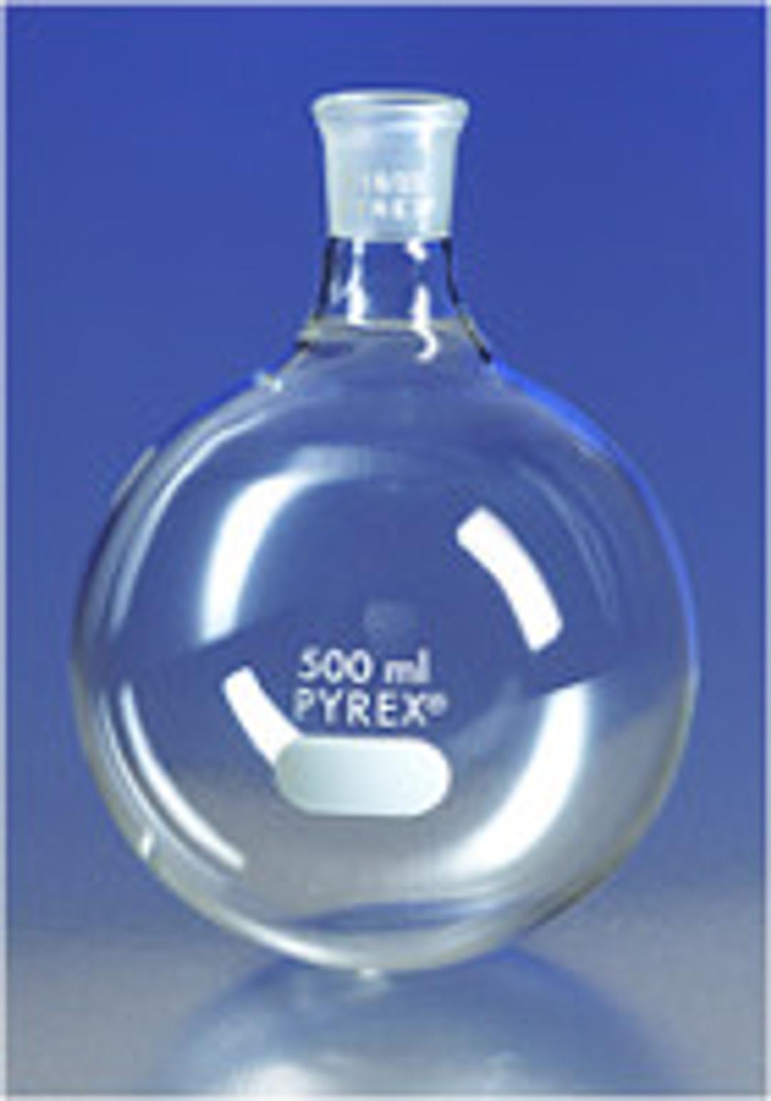 PYREX® 500 mL Short Neck Boiling Flask, Round Bottom, 24/40 Standard Taper Joint - Corning Life Sciences - Life Sciences