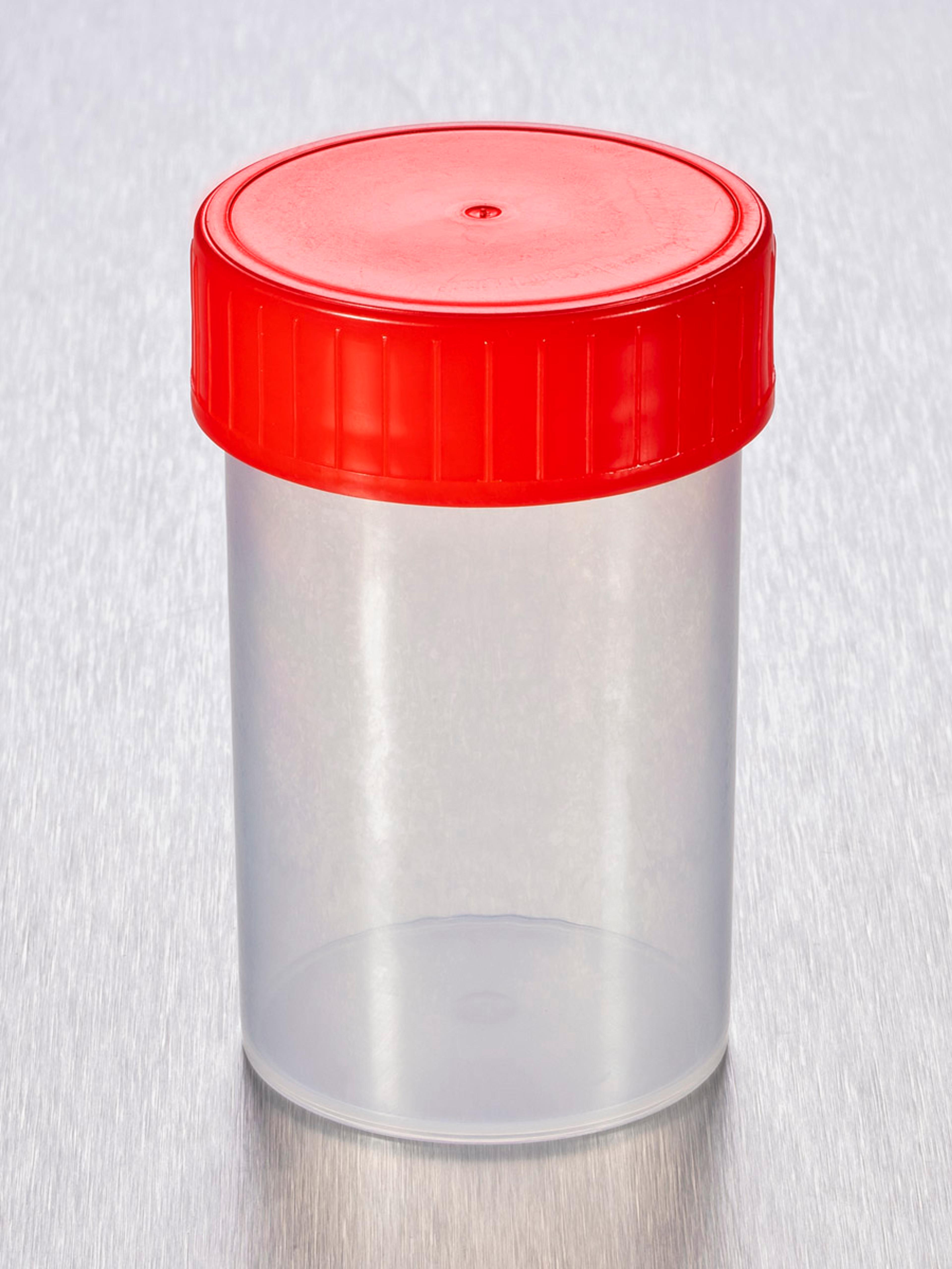 Corning® Gosselin™ Straight Container, 200 mL, PP, Red Screw Cap, Assembled, 162/Case - Corning Life Sciences