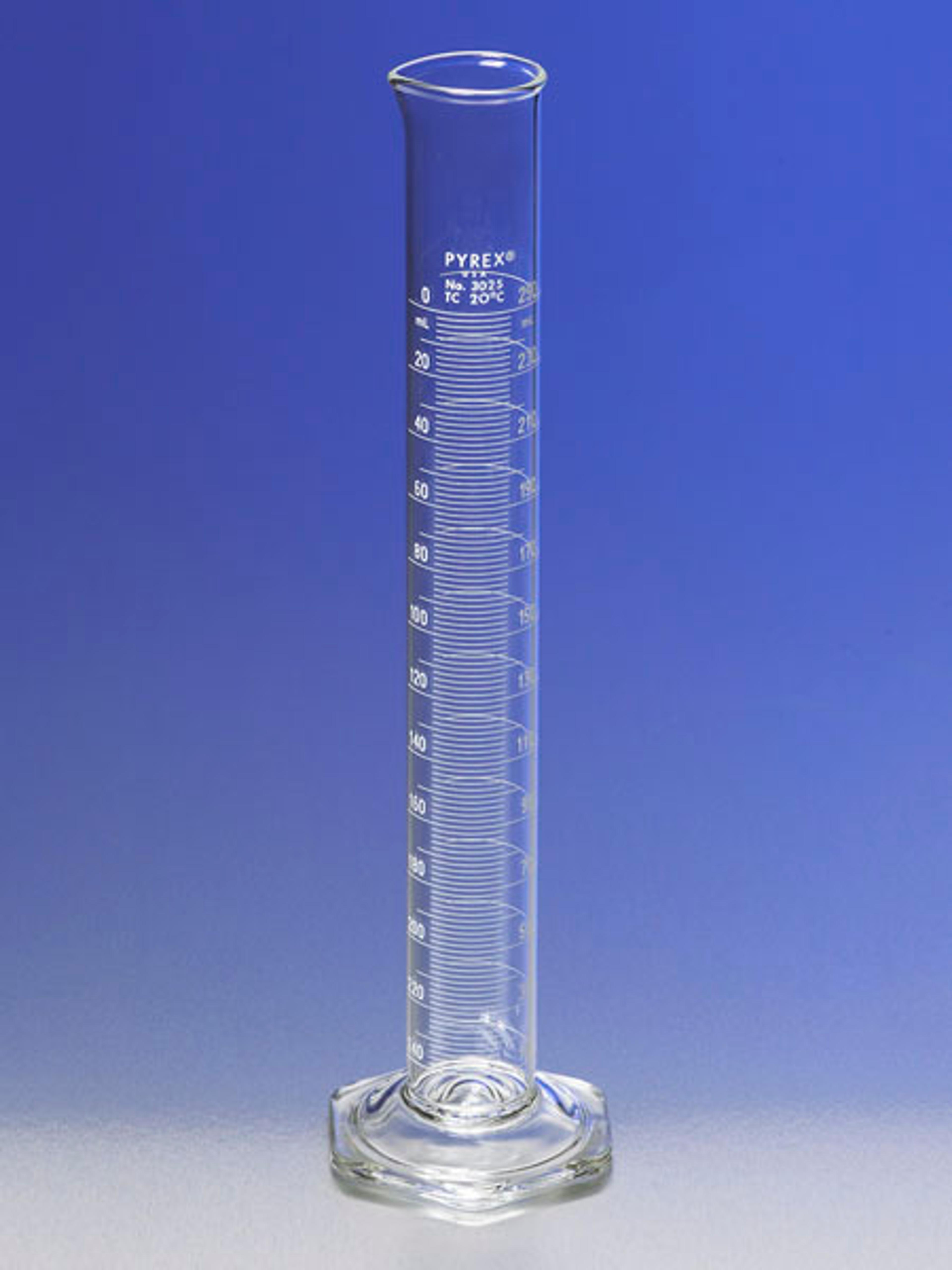 PYREX® Double Metric Scale, 250 mL Class A Graduated Cylinder, TD - Corning Life Sciences - General Lab