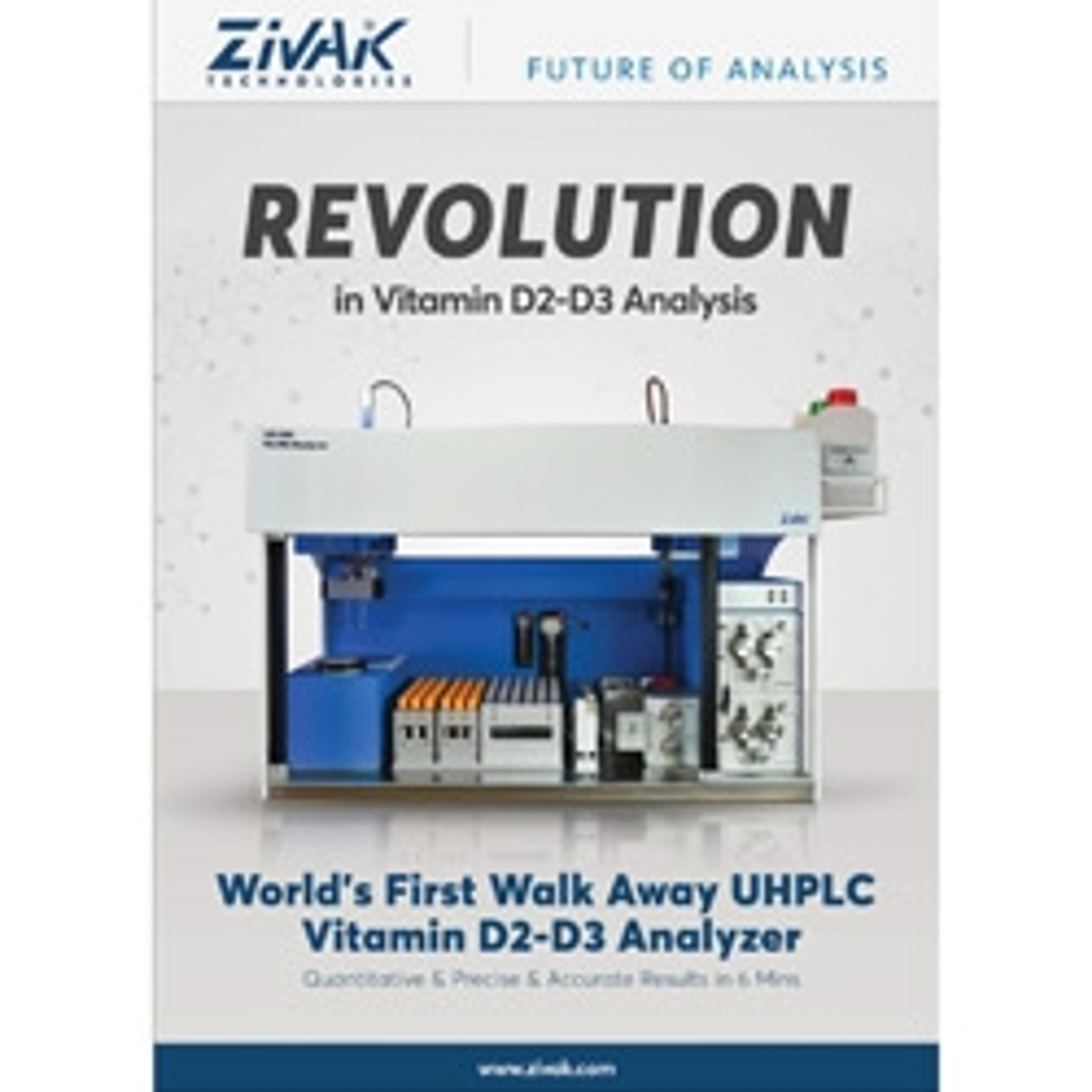 VD-200 Vitamin D2-D3 UHPLC Analyzer - Zivak - Clinical Diagnostics