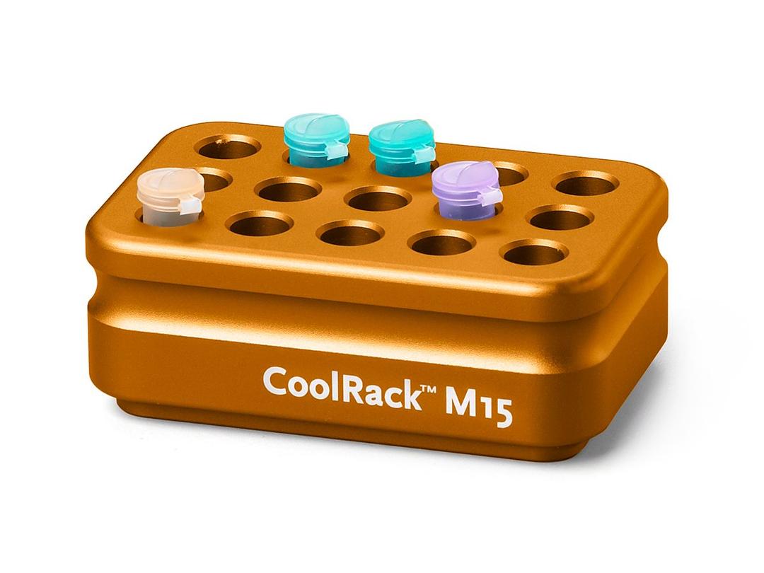 Corning® CoolRack M15, Holds 15 x 1.5 or 2 mL Microcentrifuge Tubes, Orange - Corning Life Sciences - General Lab