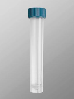 Axygen® 10 mL Self Standing Screw Cap Transport Tube with Blue Cap, Clear, Sterile, 25 Tubes/Pack, 20 Pack/Case - Corning Life Sciences - Lab Automation