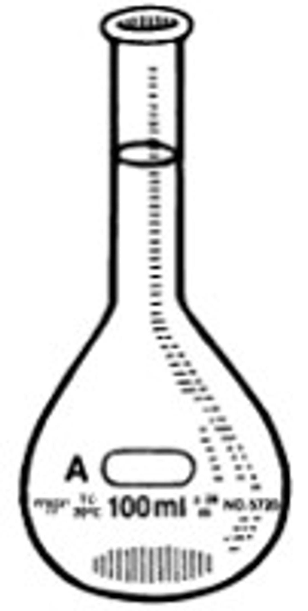 PYREX® 100 mL Bates Sugar Analysis Volumetric Flasks, Class A, Short Neck, Tooled Rim - Corning Life Sciences - General Lab