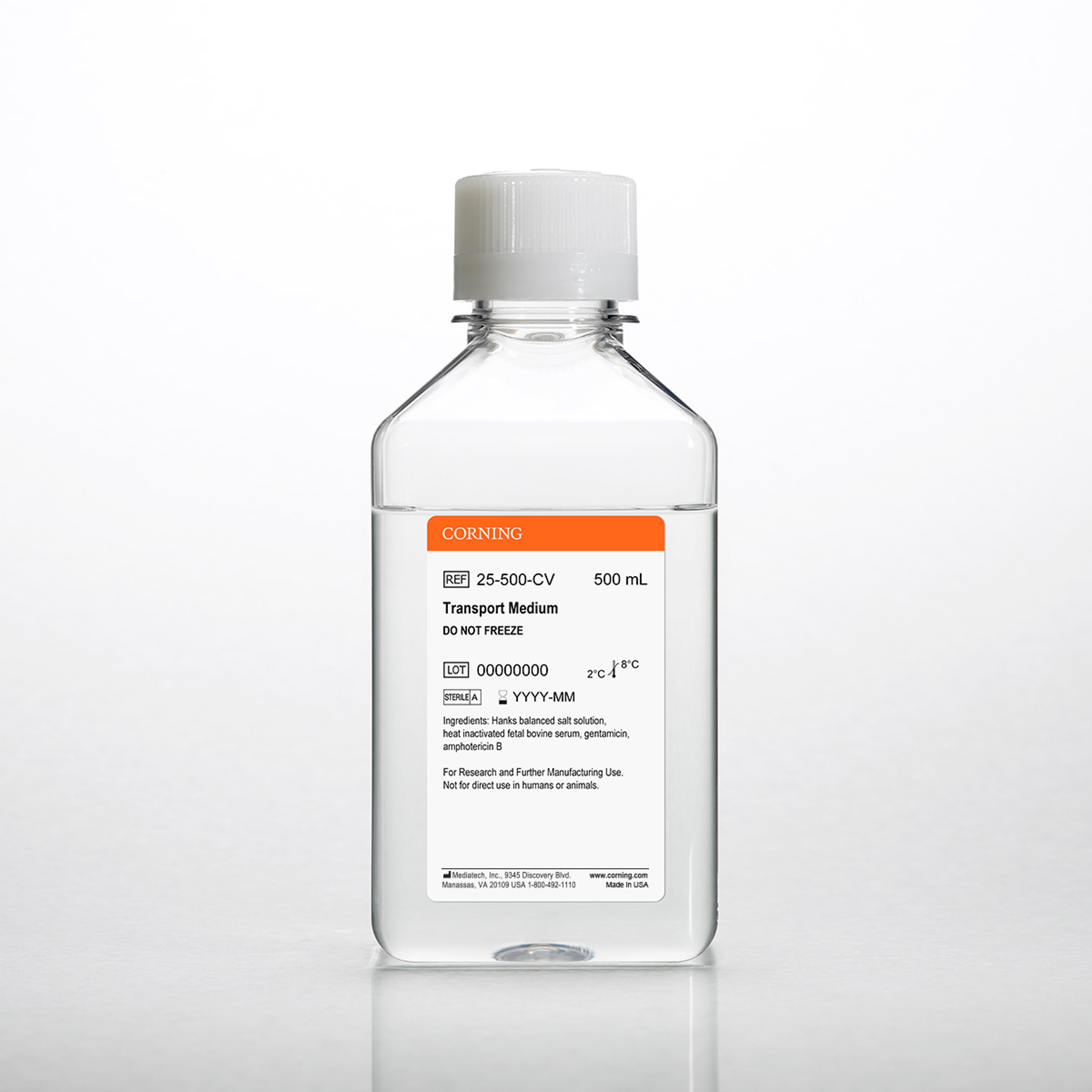 Corning® Transport Medium, 500 mL - Corning Life Sciences