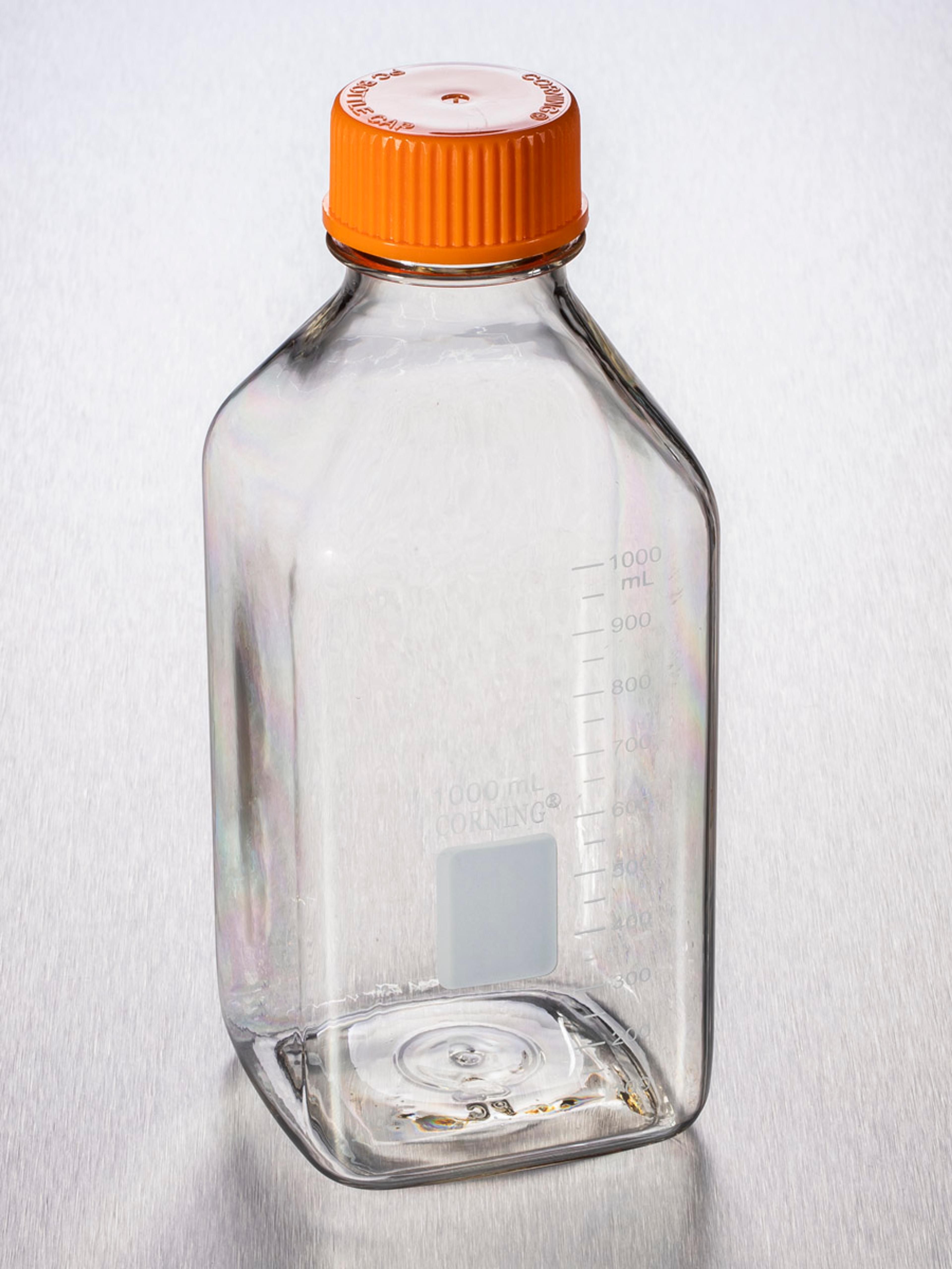 Corning® 1L Square Polycarbonate Storage Bottles with 45 mm Caps - Corning Life Sciences - General Lab