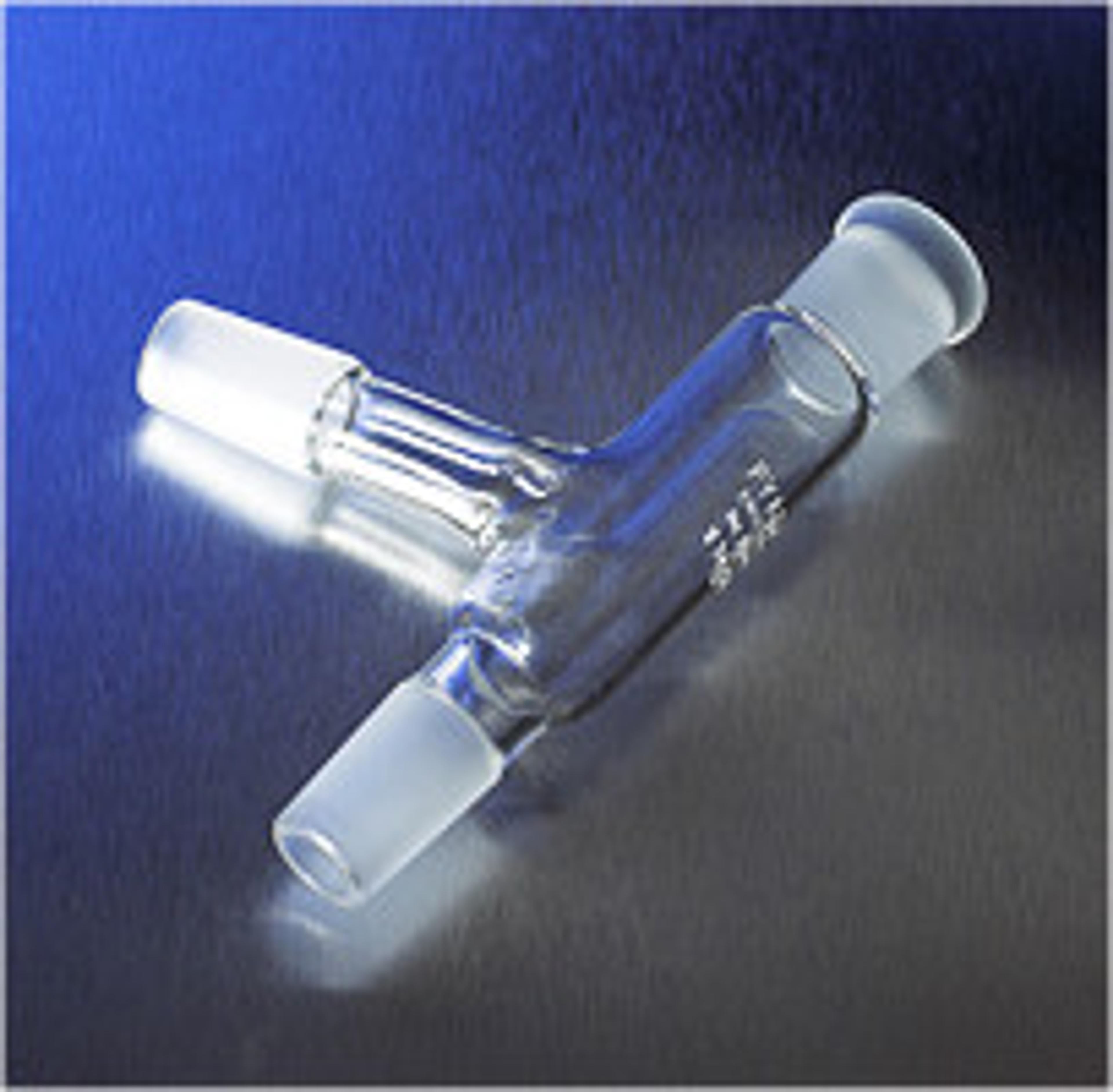 PYREX® Three-Way Angle Connecting Adapter with 24/40 Standard Taper Joints - Corning Life Sciences - General Lab
