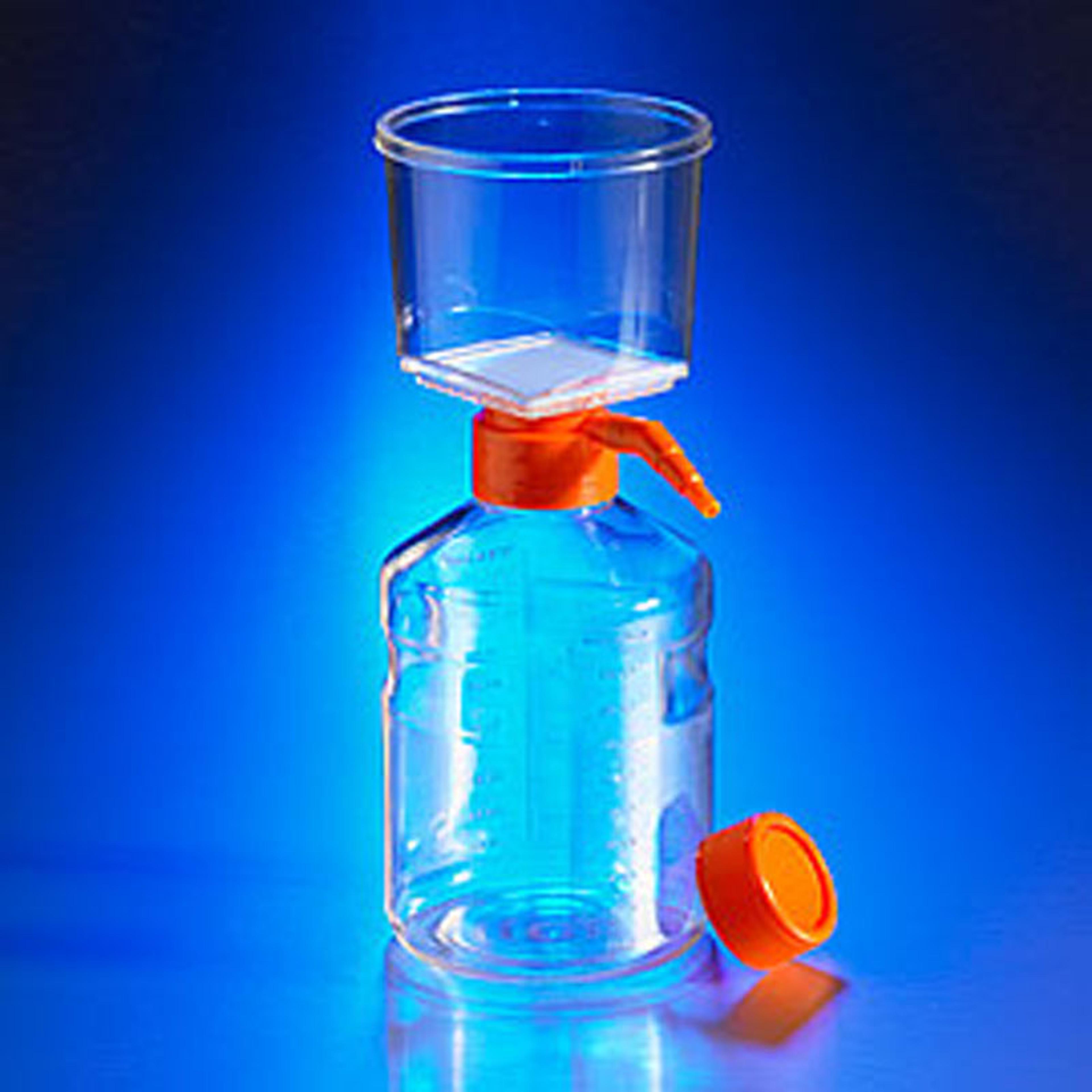 Corning® 1000 mL Vacuum Filter/Storage Bottle System, 0.22 µm Pore 54.5cm² CA Membrane, Sterile, 12/Case - Corning Life Sciences