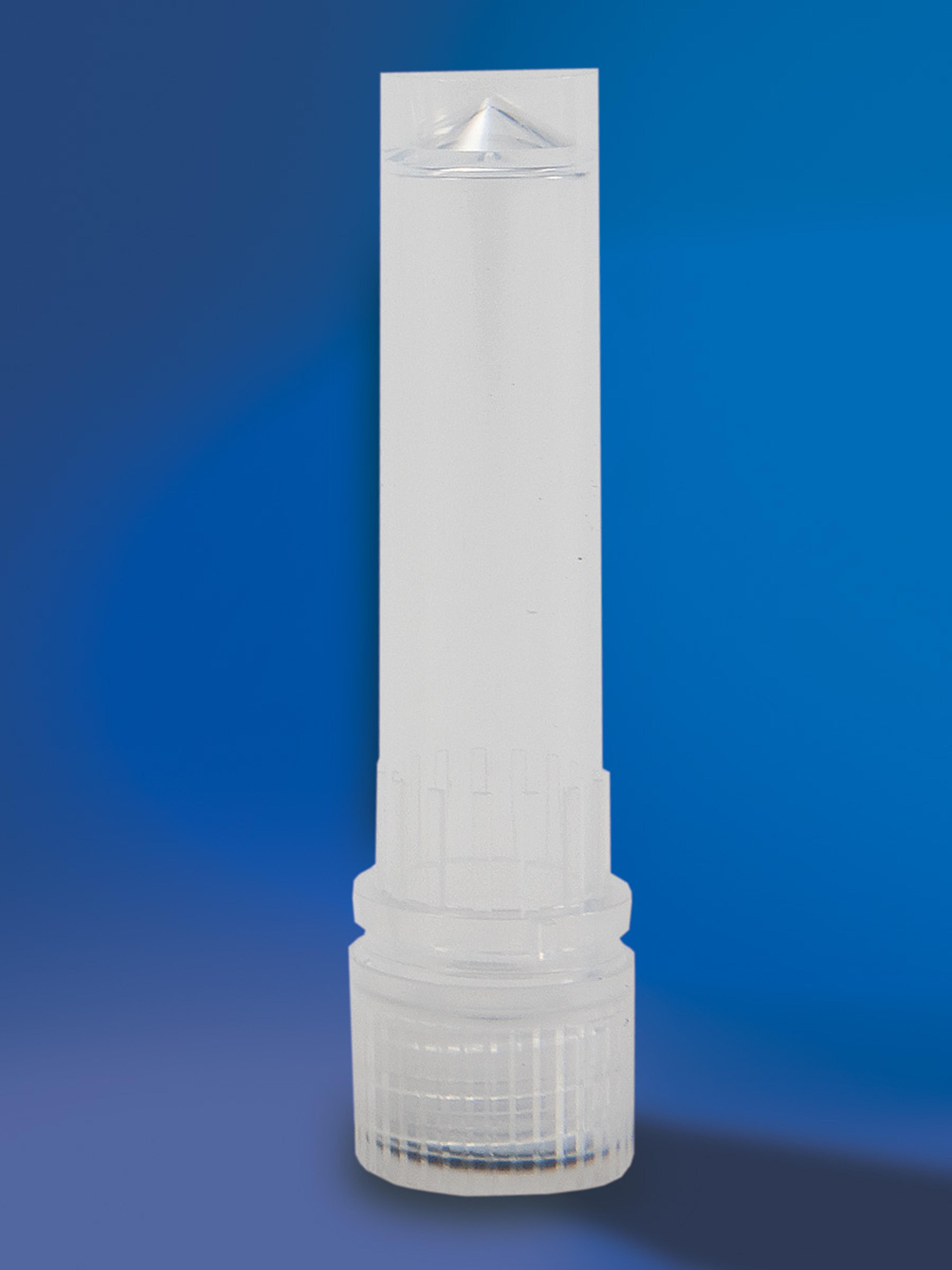 Axygen® 2.0 mL Self Standing Conical Screw Cap Microcentrifuge Tube and Cap, with O-ring, Polypropylene, Clear Cap, Sterile - Corning Life Sciences - Lab Automation