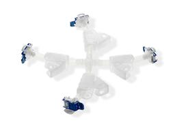 Corning® CellCube® Tubing Manifold, 4 Aseptic Connectors, 3/8” ID Thermoelastic Tubing, Aseptic Connector to Female MPC - Corning Life Sciences