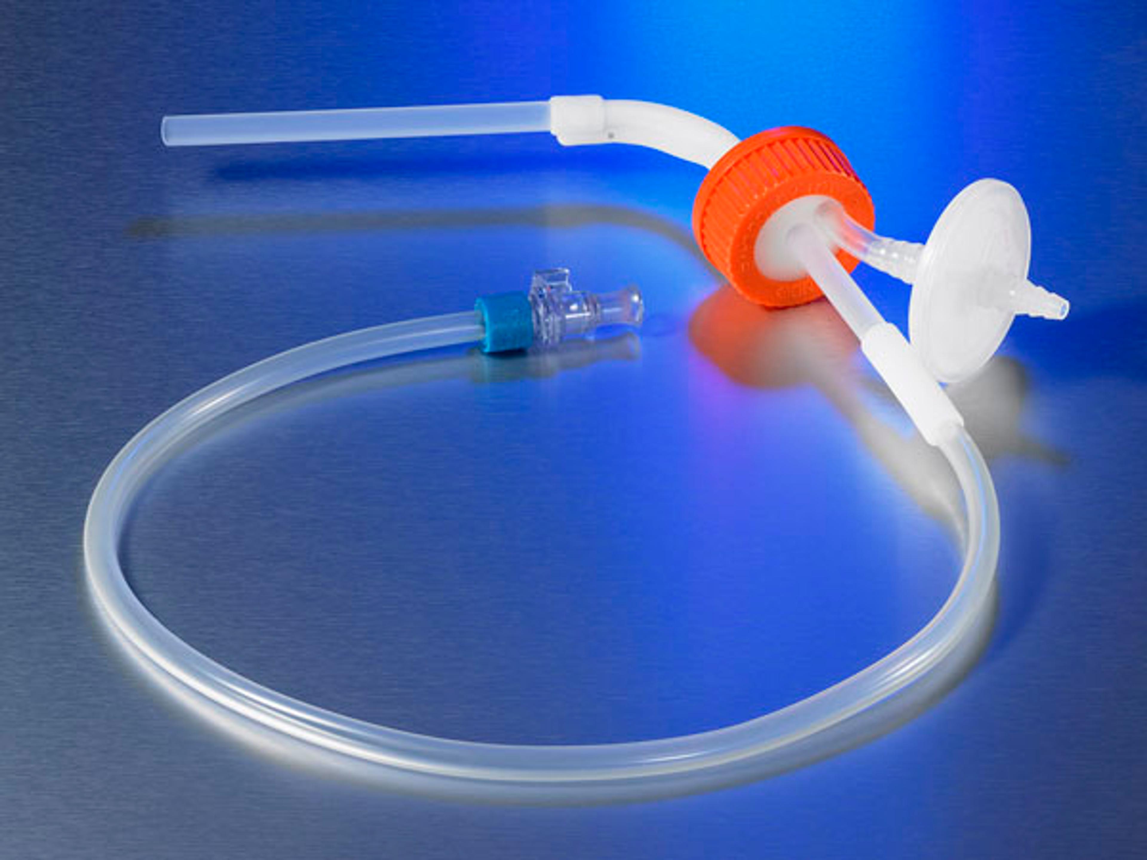 Corning® Disposable Aseptic Transfer Cap for 3L Plastic Spinner Flask, ¼ Dip Tube, 0.2 µm Vent, Male MPC, Sterile - Corning Life Sciences - General Lab