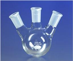 PYREX® 250 mL Three Neck Distilling Flask with 24/40 Center Vertical and Side Angled Neck Standard Taper Joints - Corning Life Sciences - General Lab