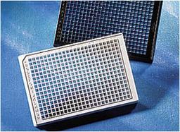 Corning® 384-well Flat Clear Bottom Black Polystyrene TC-treated Microplates, Low Flange, 20 per Bag, with Lid, Sterile - Corning Life Sciences - Life Sciences