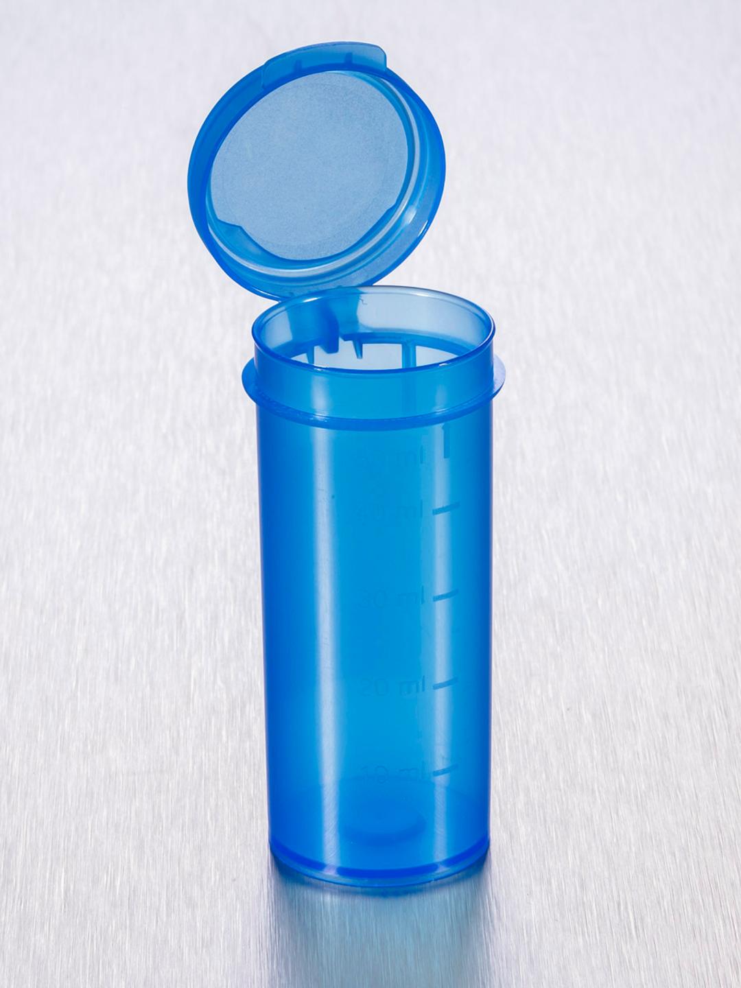 Corning® Gosselin™ Straight Container, 50 mL, Blue PP, Graduated, Blue Hinged cap, 650/Case - Corning Life Sciences