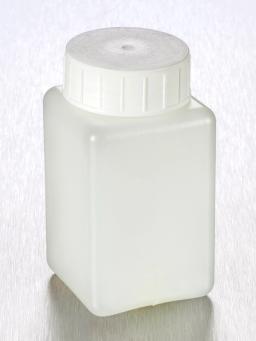 Corning® Gosselin™ Square HDPE Bottle, 150 mL, 37 mm White Cap, Assembled, 300/Case - Corning Life Sciences