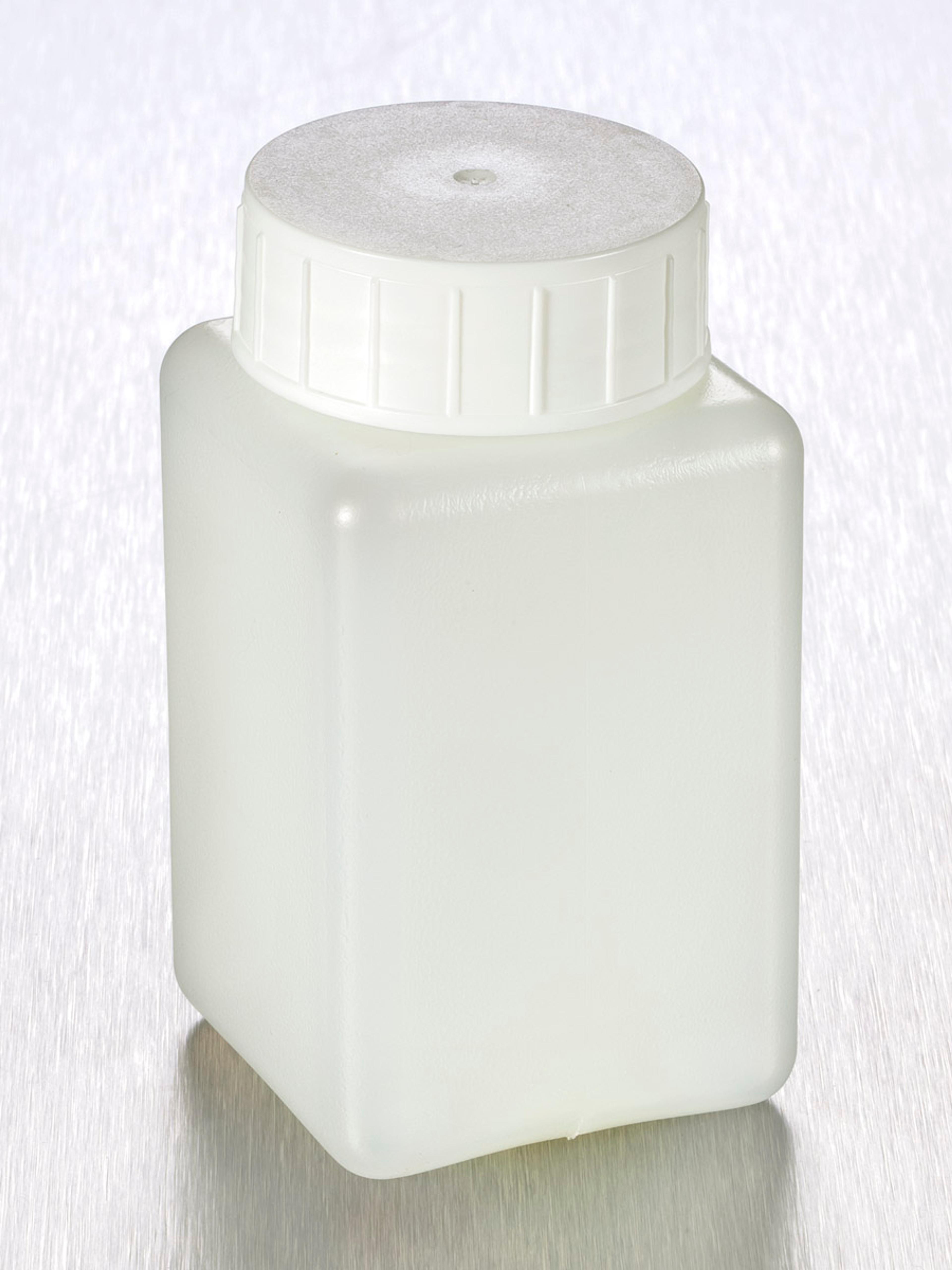 Corning® Gosselin™ Square HDPE Bottle, 150 mL, 37 mm White Cap, Assembled, 300/Case - Corning Life Sciences