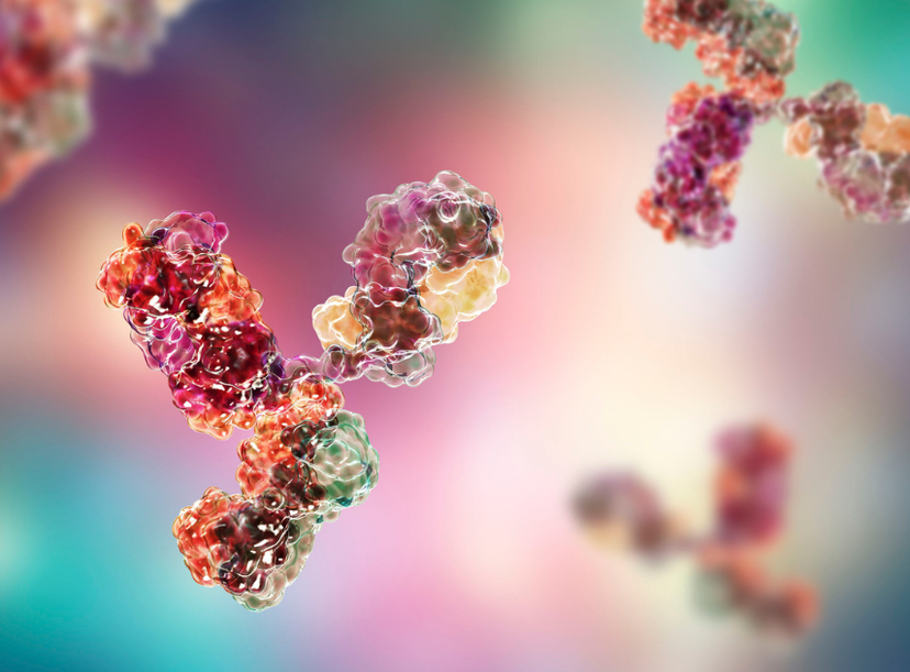 3D render image of antibodies