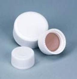 White PP Open-Top Cap with TFE / Silicone Liner - WHEATON - General Lab