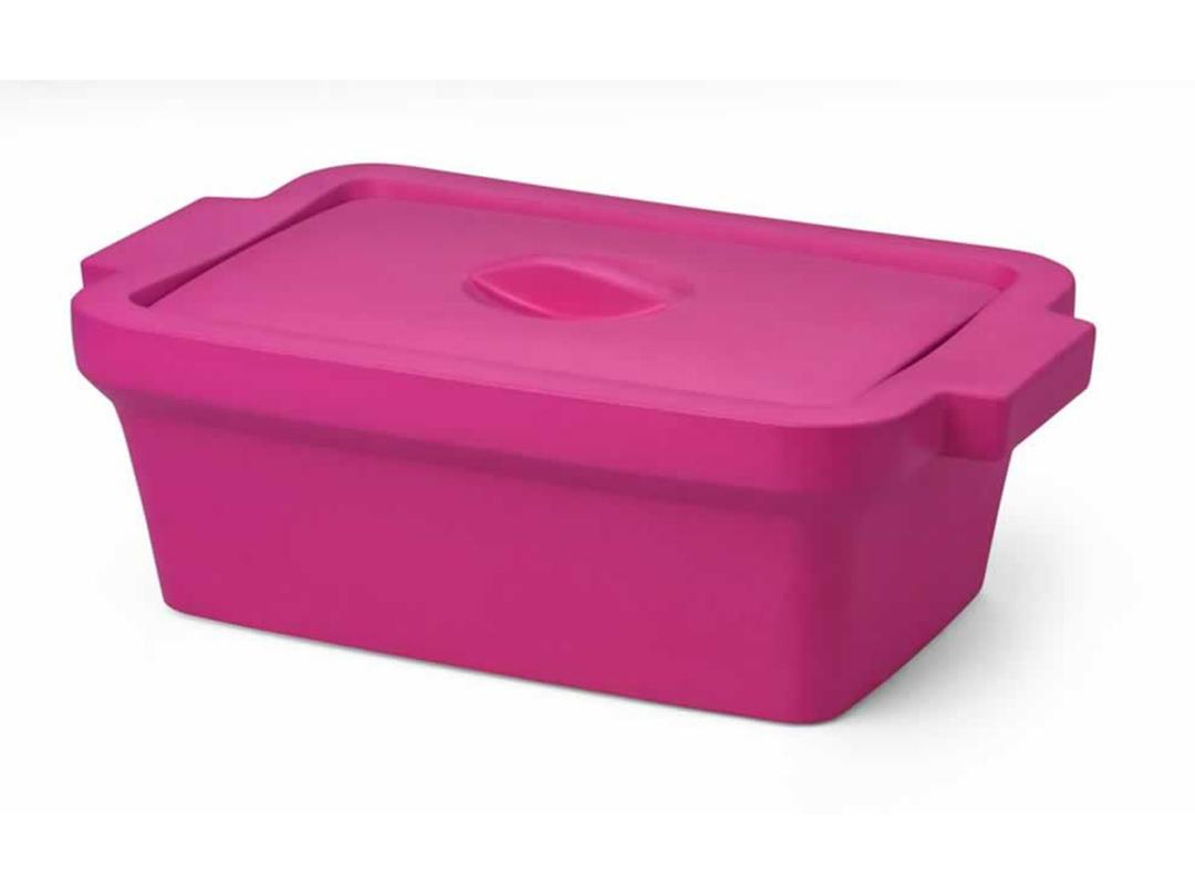 Corning® Ice Pan, Rectangular with Lid, Midi, 4L, Pink - Corning Life Sciences