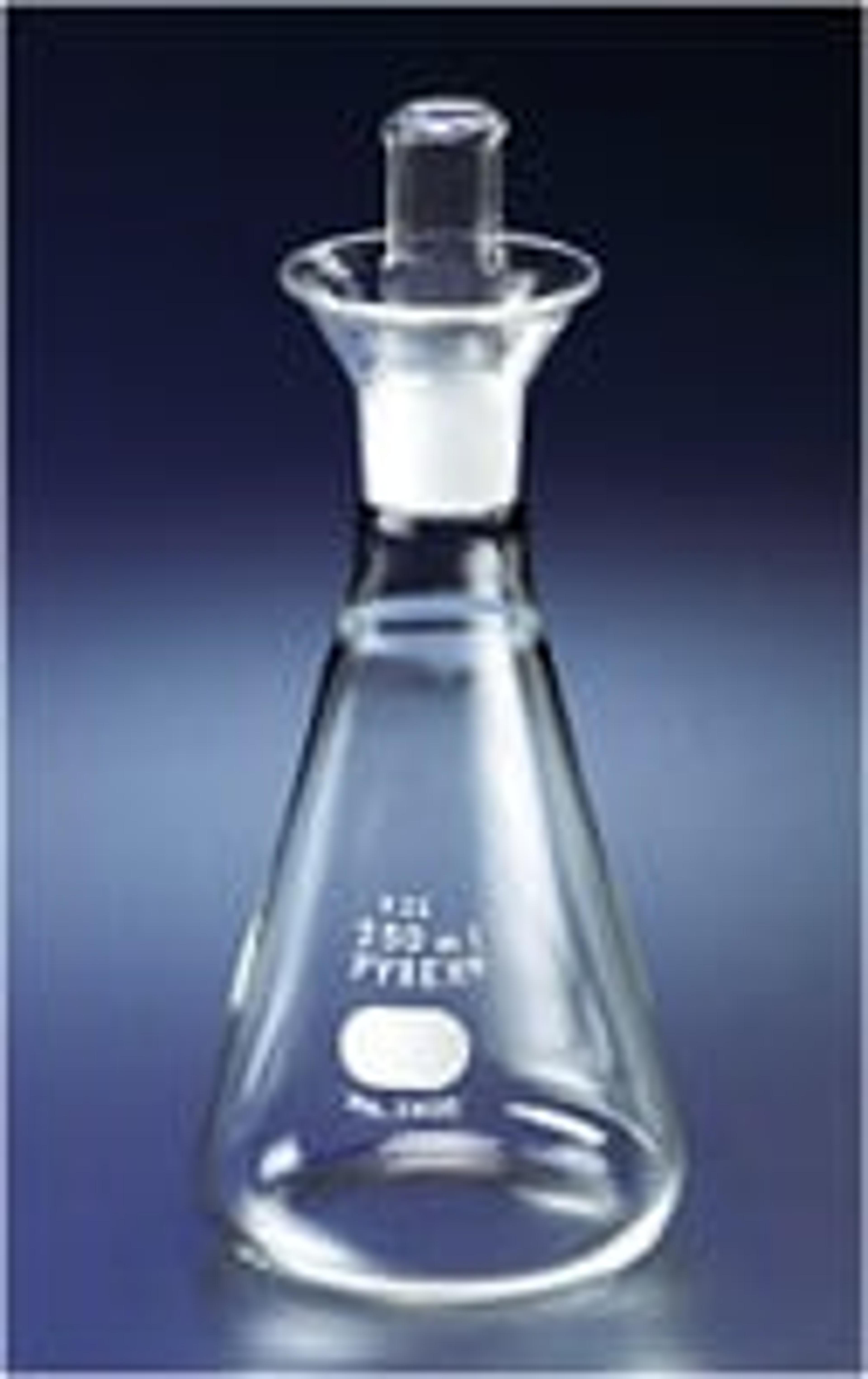 PYREX® 125 mL Iodine Determination Flasks with Glass No. 22 Standard Taper Stopper - Corning Life Sciences - General Lab
