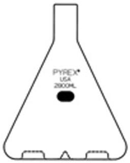 PYREX® 2800 mL Fernbach-Style Culture Flask with Baffles and Delong-Style Neck - Corning Life Sciences - General Lab