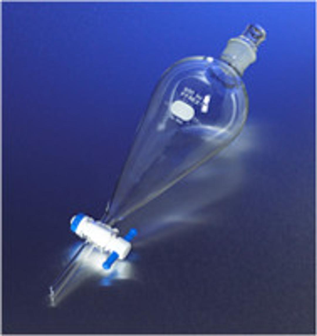 PYREX® 6L Squibb Separatory Funnel, PTFE Product Standard Stopcock, Glass Standard Taper Stopper - Corning Life Sciences - General Lab