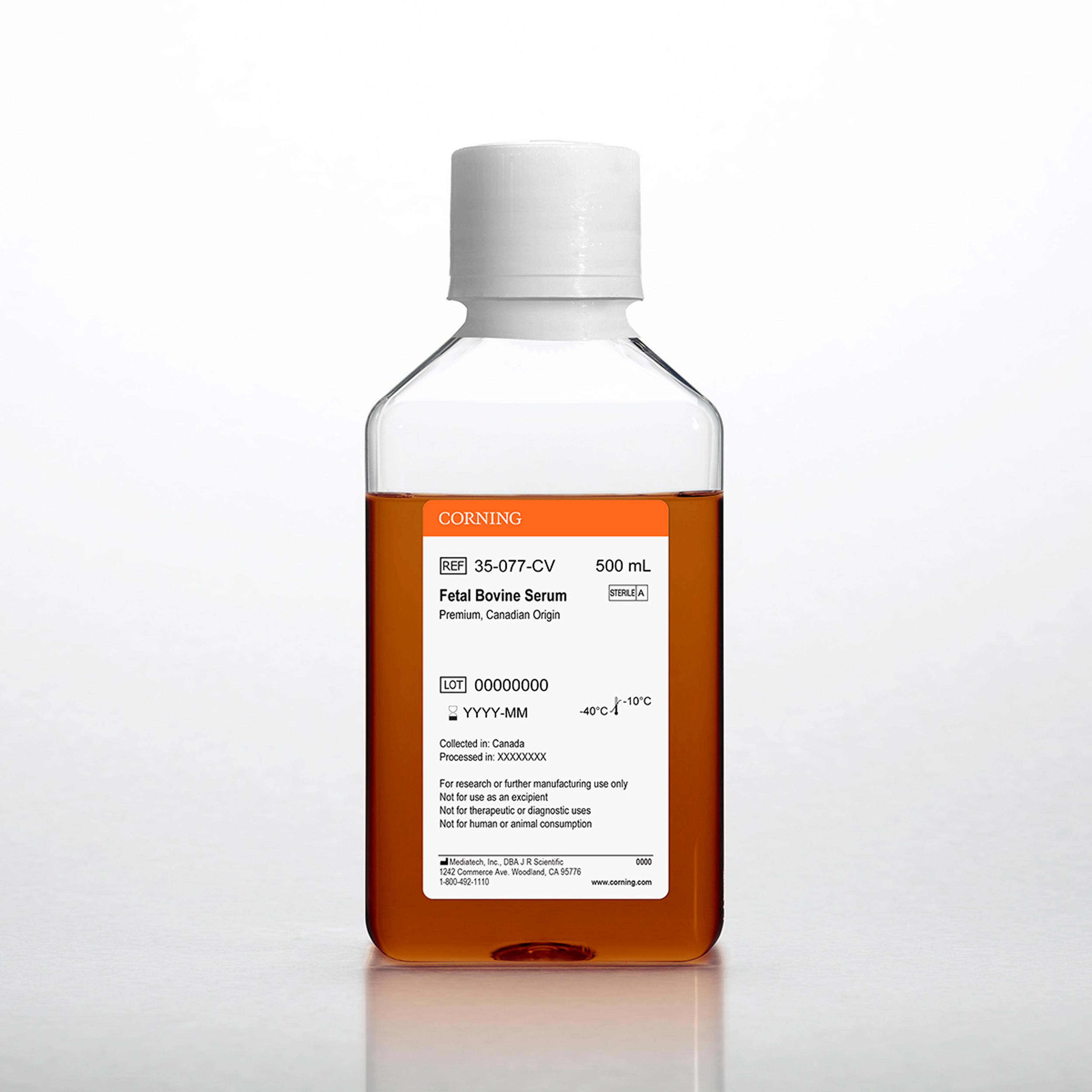 Corning® Fetal Bovine Serum, 500 mL, Regular, Canadian Origin - Corning Life Sciences - Life Sciences