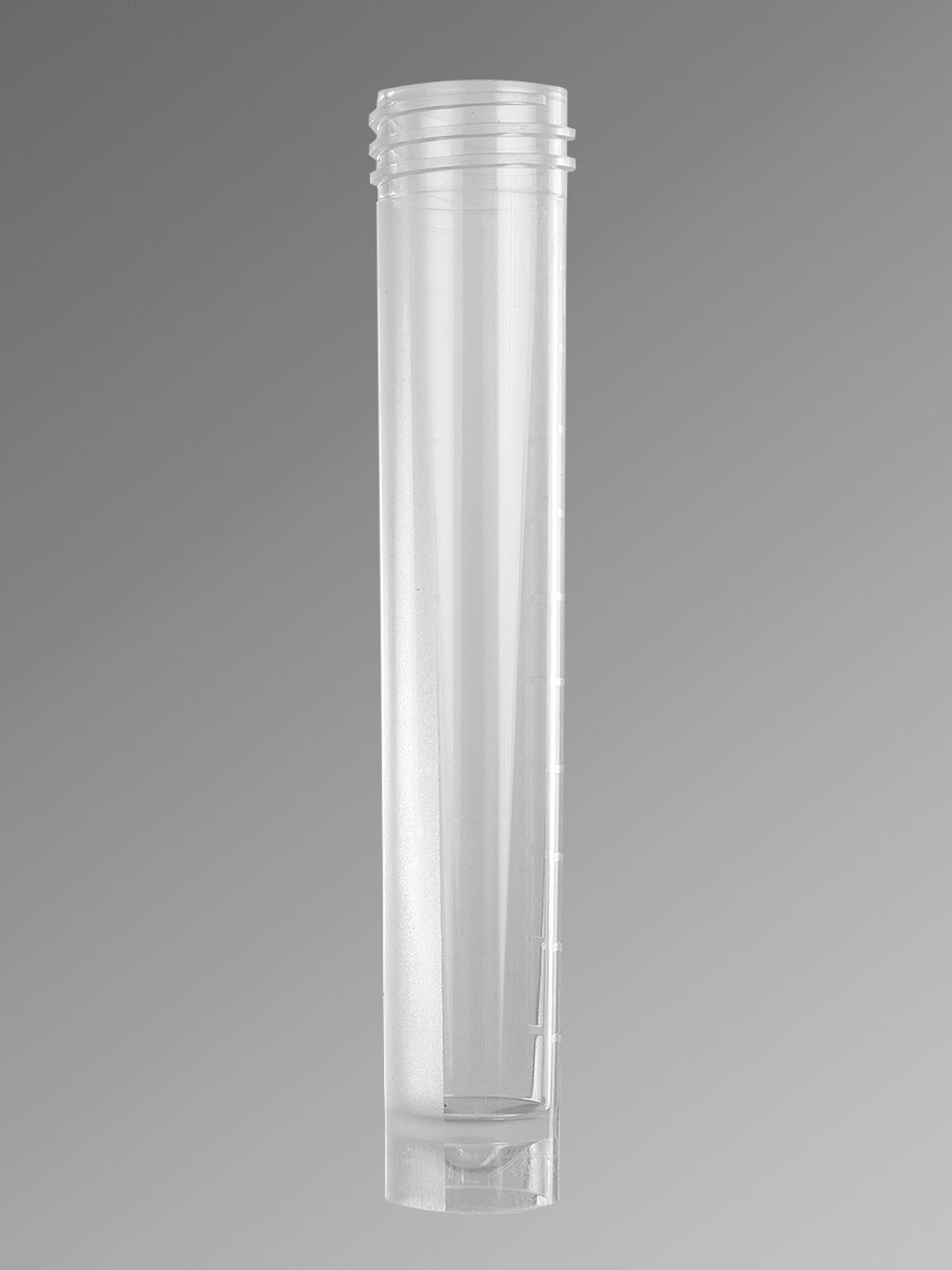 Axygen® 10 mL Self Standing Screw Cap Transport Tube, Clear, Nonsterile, 250 Tubes/Pack, 8 Packs/Case - Corning Life Sciences - Lab Automation