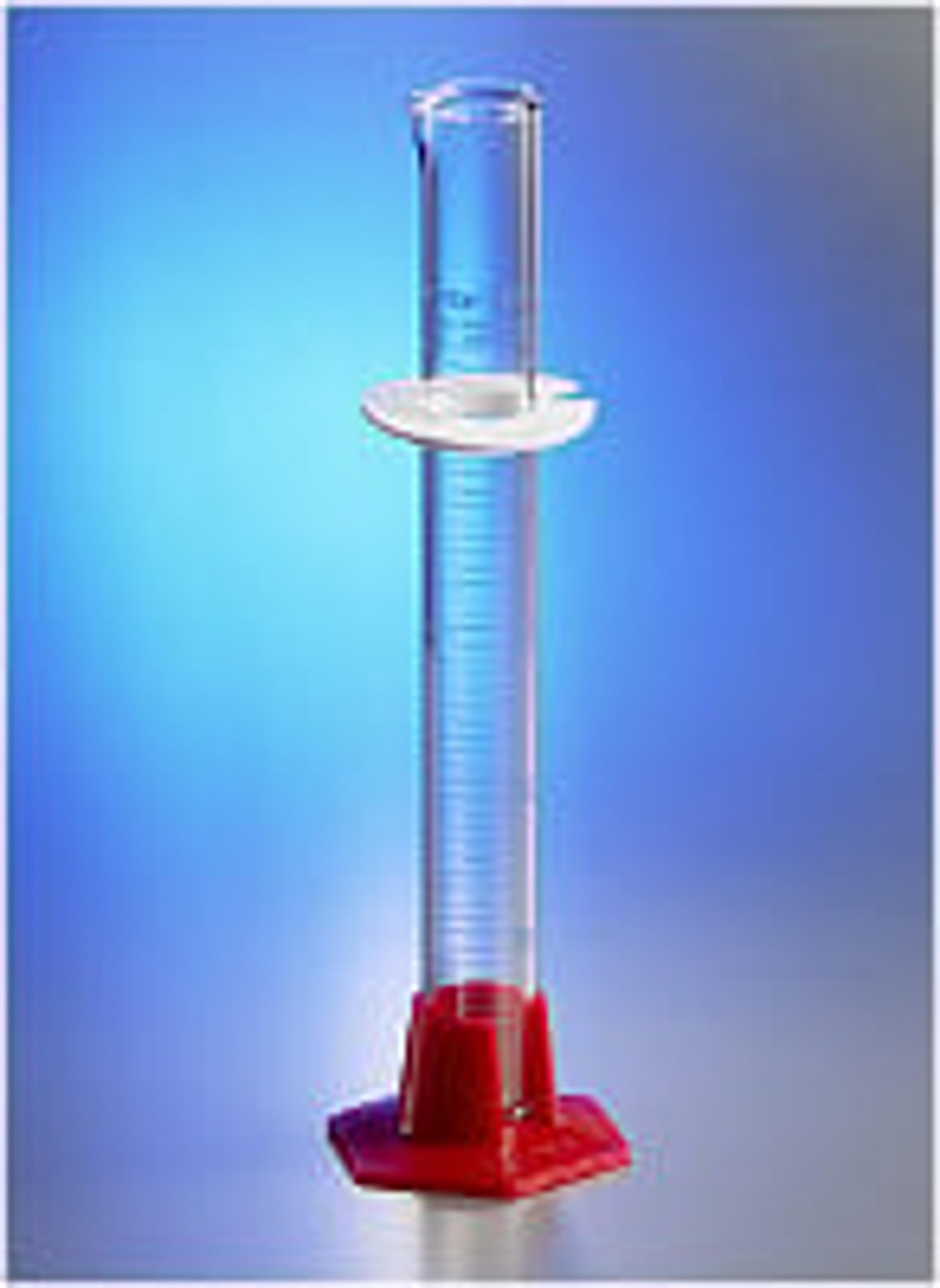 PYREX® VISTA™ 10 mL Single Metric Volumetric and Graduated Cylinders, TC, Plastic Hexagonal Base, Blue Graduations - Corning Life Sciences - General Lab