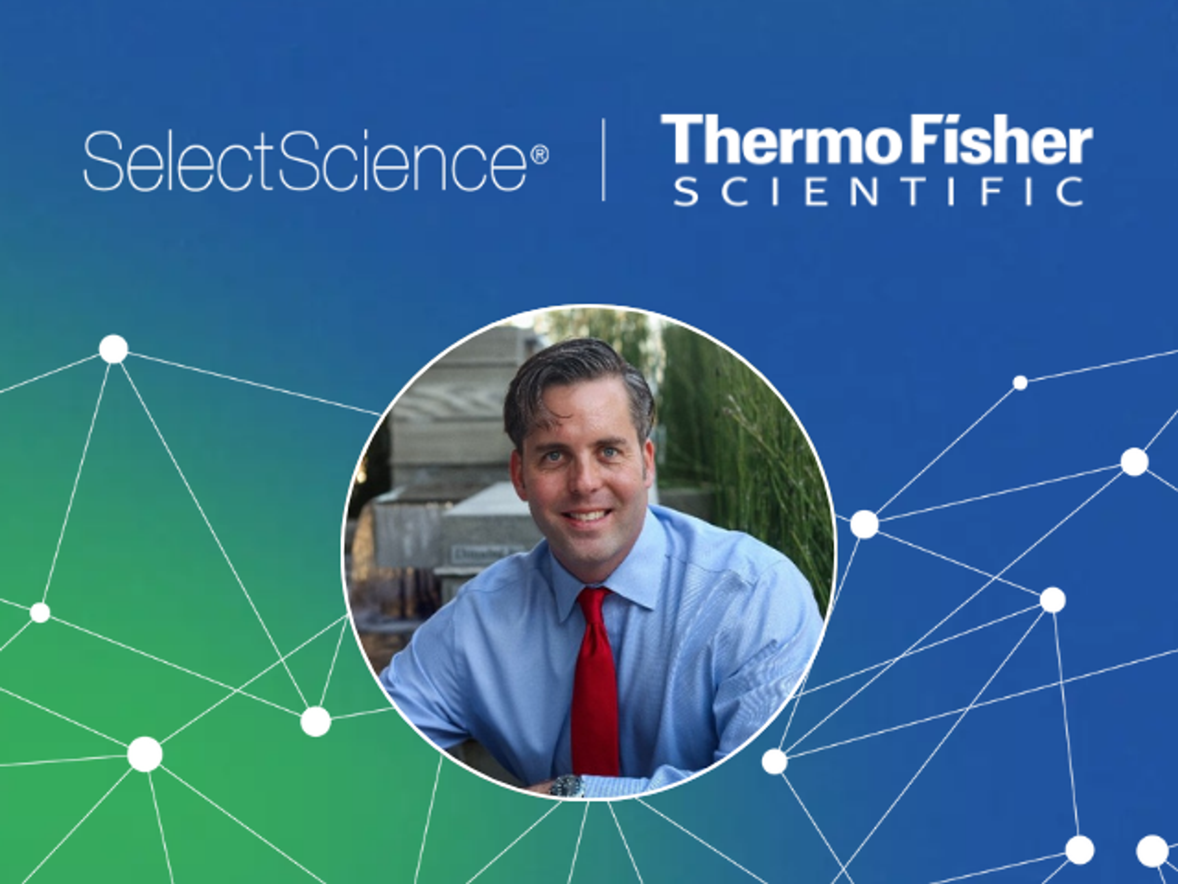 Circular headshots of the webinar speakers Dr. James A. McKinnell, M.D underneath SelectScience and Thermo Fisher Scientific logos