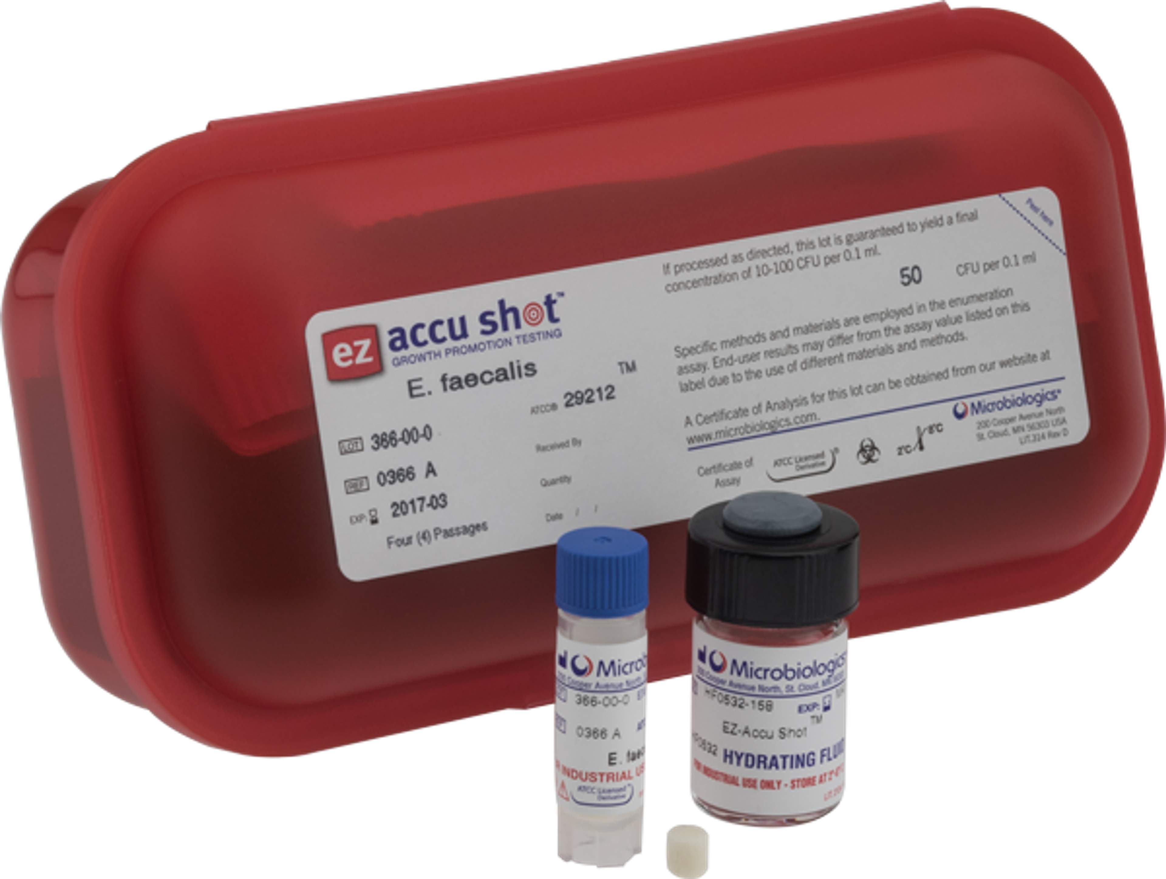 EZ-Accu Shot - Bacillus subtilis subsp. spizizenii derived from ATCC® 6633™ - Microbiologics - Life Sciences