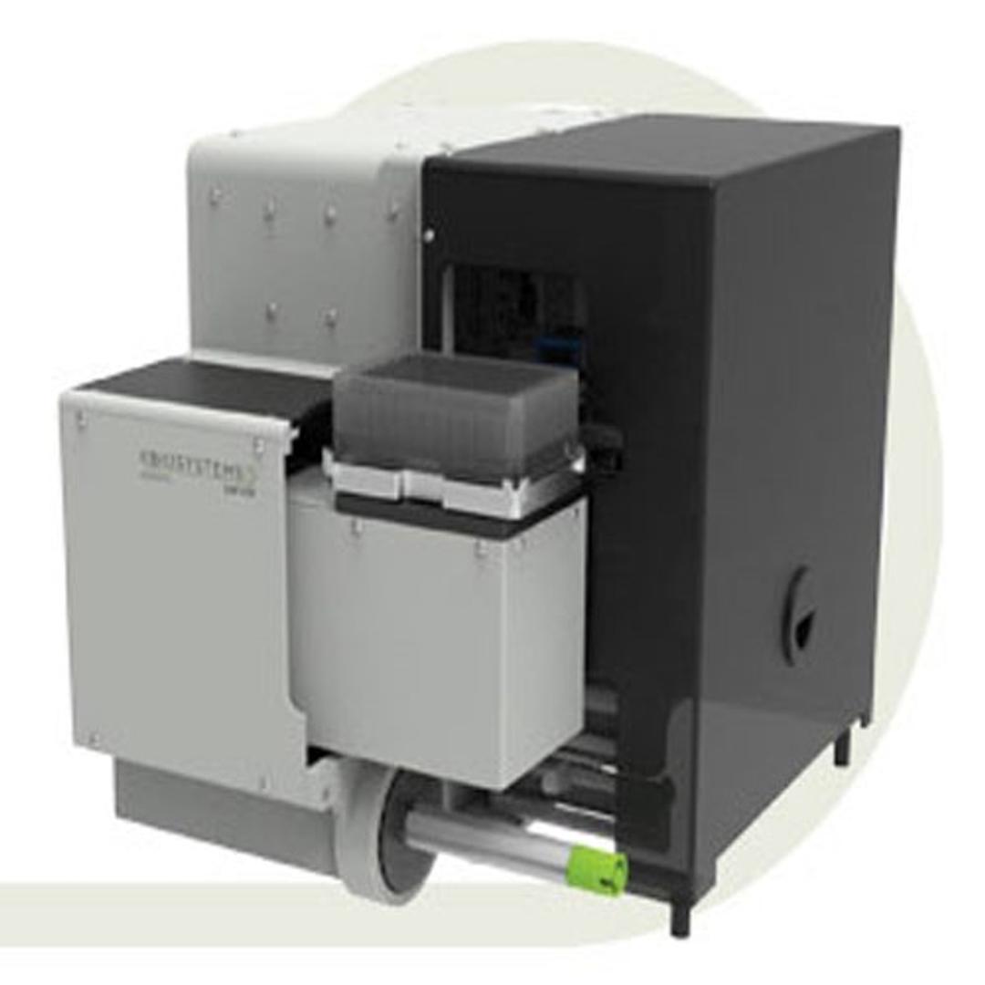 eGecko 2 automated barcode applicator - Kbiosystems - Lab Automation