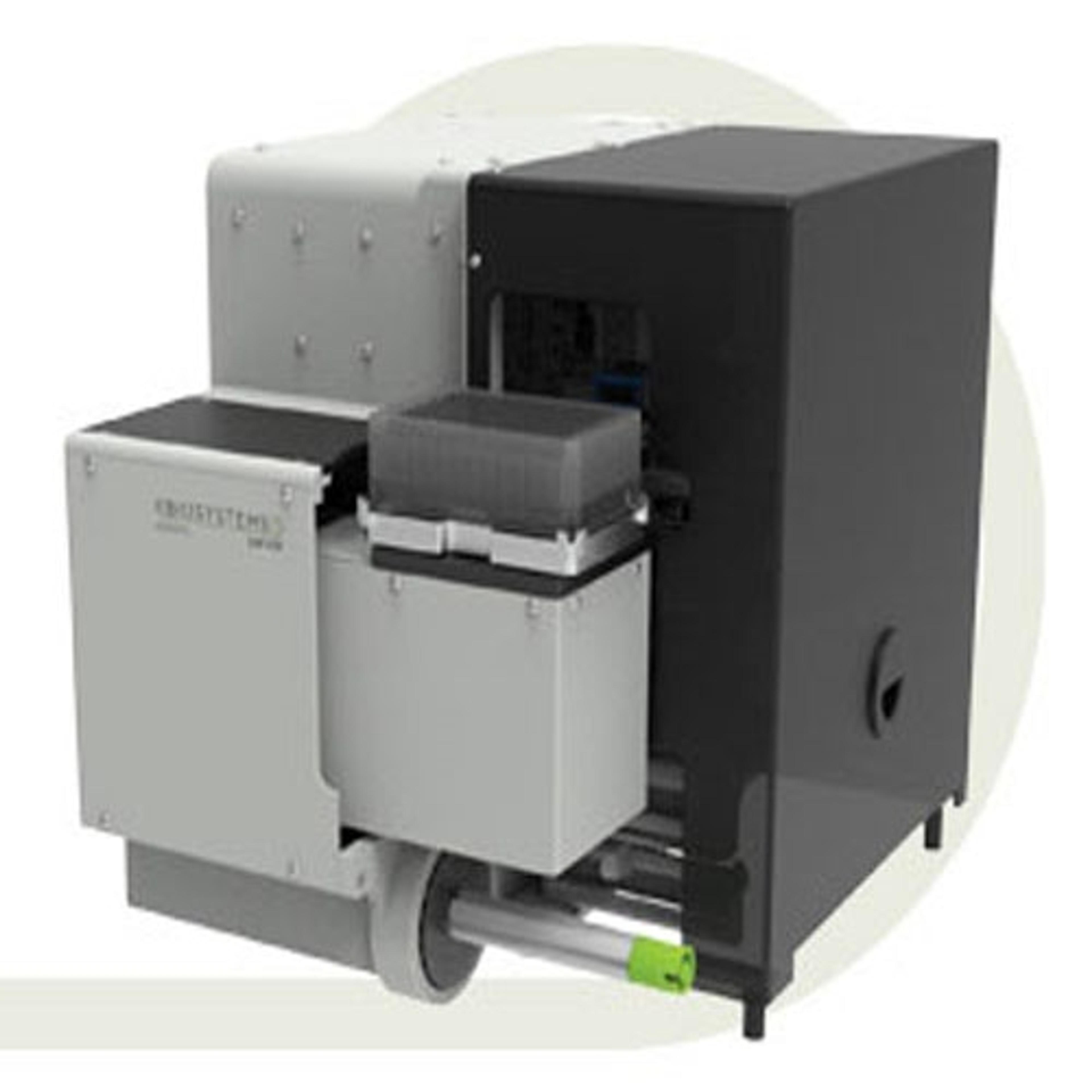 eGecko 2 automated barcode applicator - Kbiosystems - Lab Automation
