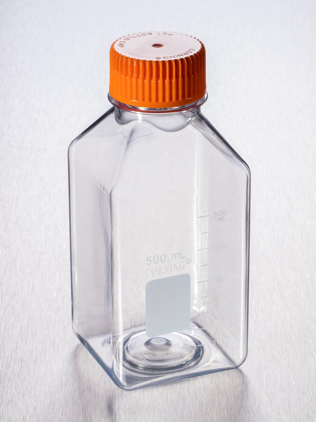 Corning® 500 mL Square PET Storage Bottles with 45 mm Caps - Corning Life Sciences - General Lab
