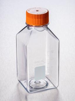 Corning® 500 mL Square PET Storage Bottles with 45 mm Caps - Corning Life Sciences - General Lab