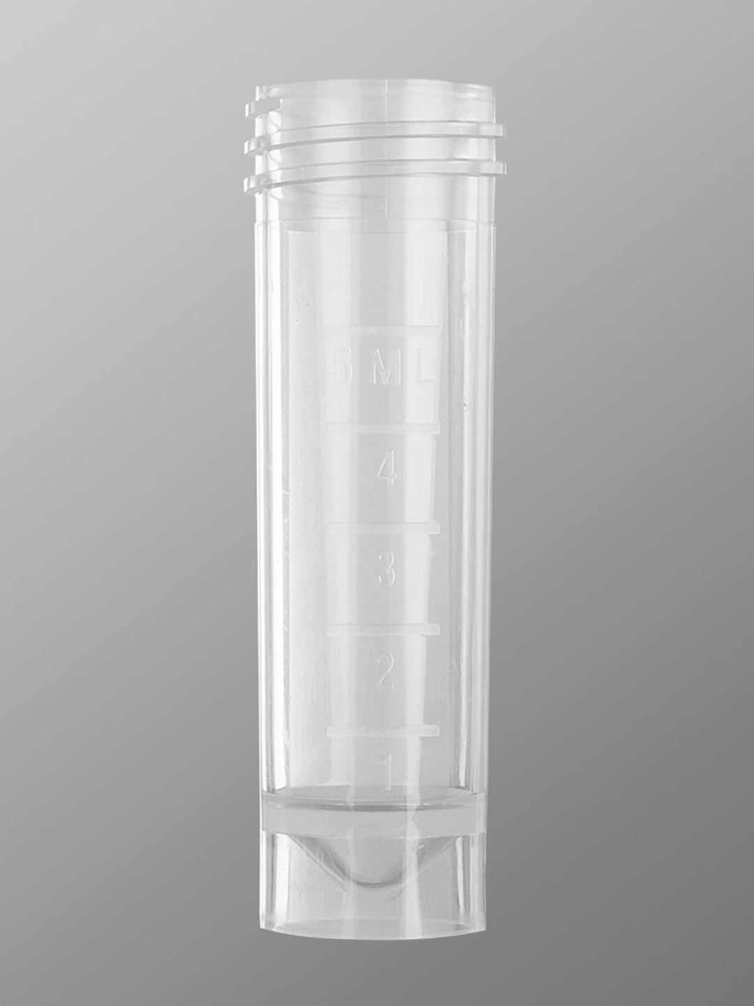 Axygen® 5 mL Self Standing Screw Cap Transport Tube, Clear, Nonsterile, 500 Tubes/Pack, 4 Packs/Case - Corning Life Sciences