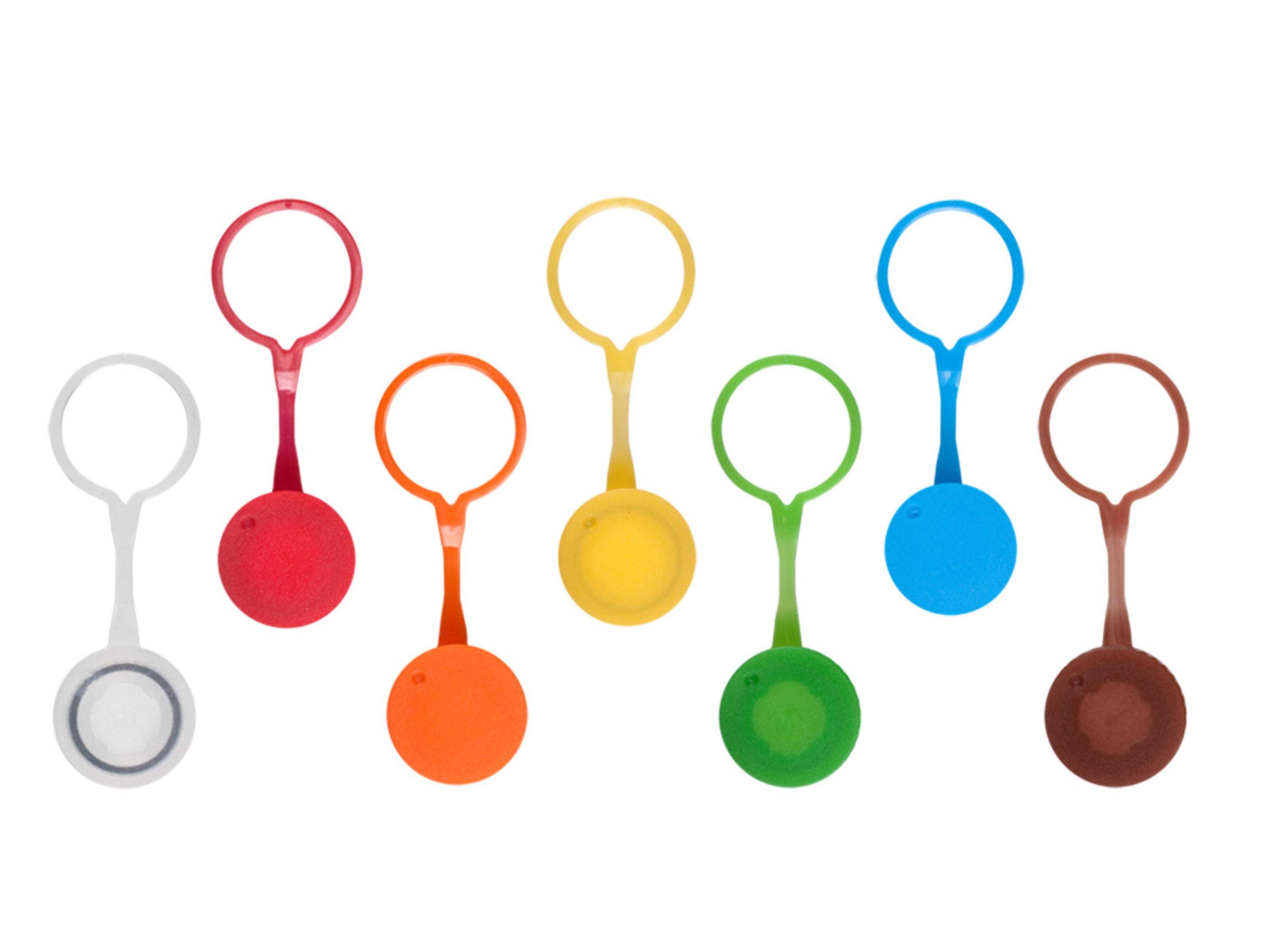 Axygen® Microcentrifuge Looped Screw Caps, with O-ring, Blue, Polypropylene, 500 Caps/Pack, 8 Packs/Case - Corning Life Sciences - Lab Automation