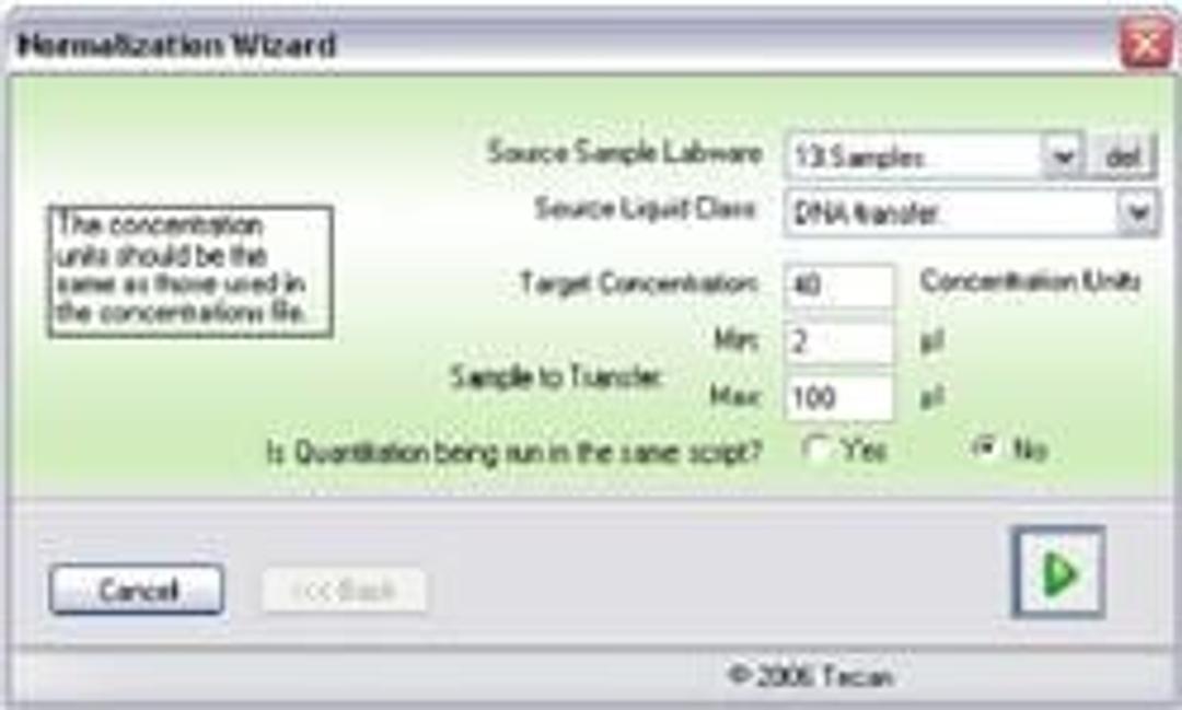 Freedom EVOware® Normalization Wizard - Tecan - Lab Automation