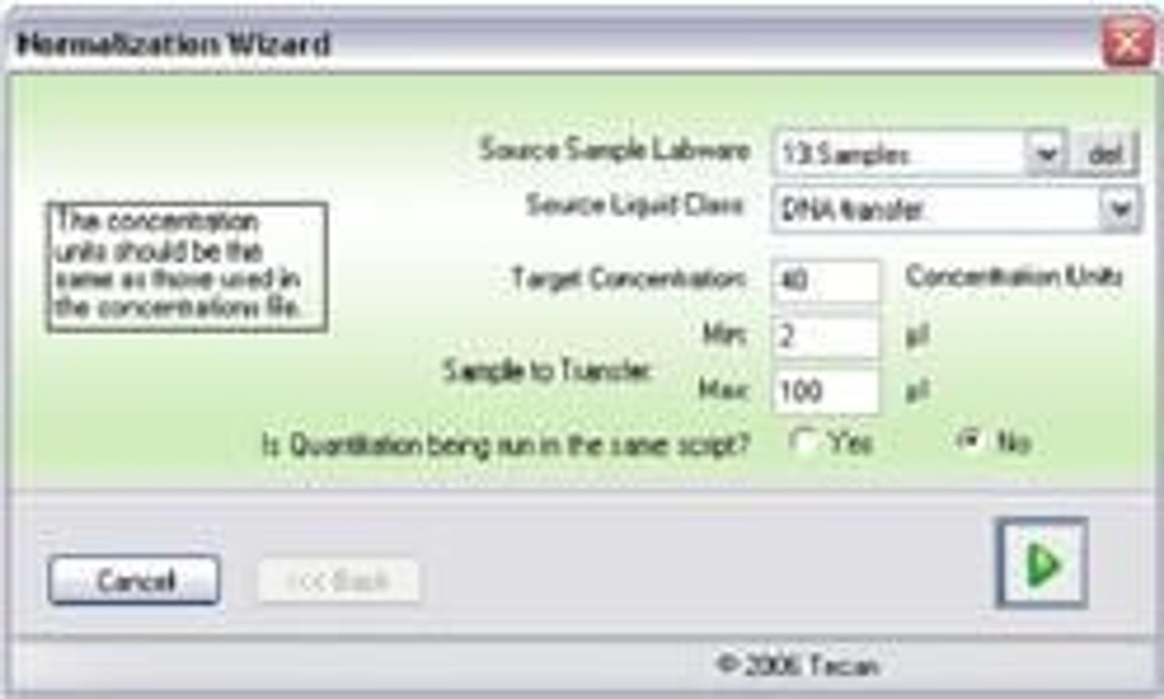 Freedom EVOware® Normalization Wizard - Tecan - Lab Automation