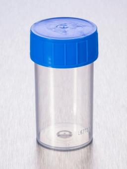 Corning® Gosselin™ Straight Container, 60 mL, PP, Blue Screw Cap, Assembled, Sterile, 70/Bag, 700/Case - Corning Life Sciences