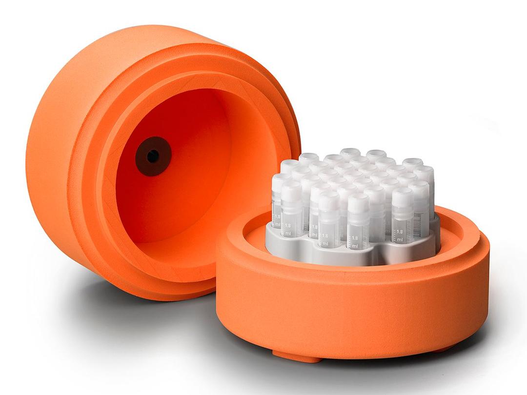 Corning® CoolCell® FTS30 Freezing Container, for 30 x 1 mL or 2 mL Cryogenic Vials, Orange - Corning Life Sciences - General Lab